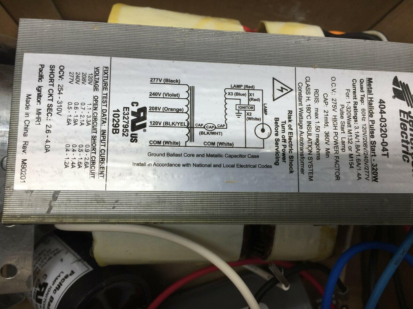 NEW IN BOX JEFFERSON ELECTRIC METAL HALIDE PULSE START BALLAST 404-0320-04T