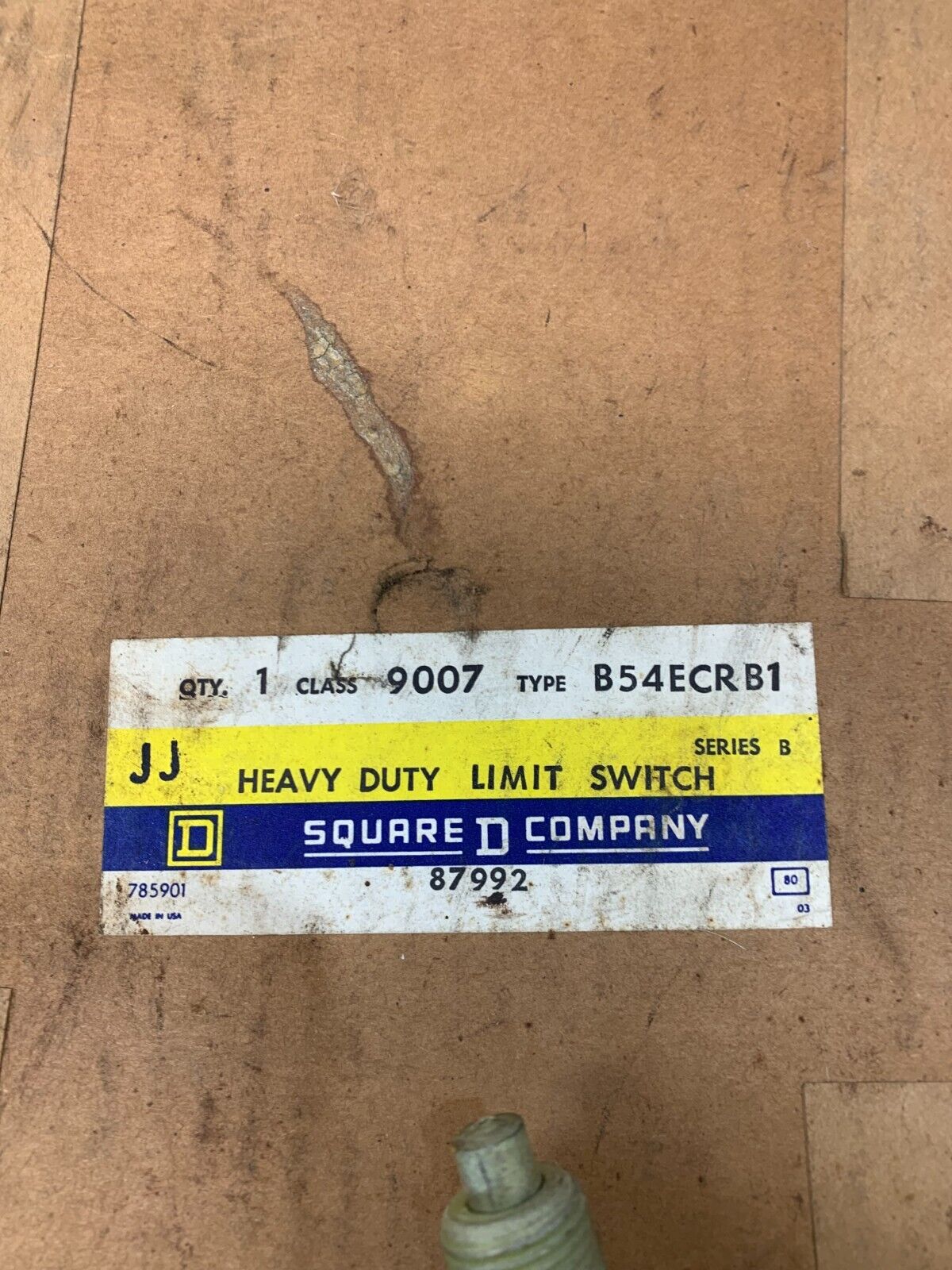 NEW IN BOX SQUARE D HEAVY DUTY LIMIT SWITCH 9007 B54ECRB1
