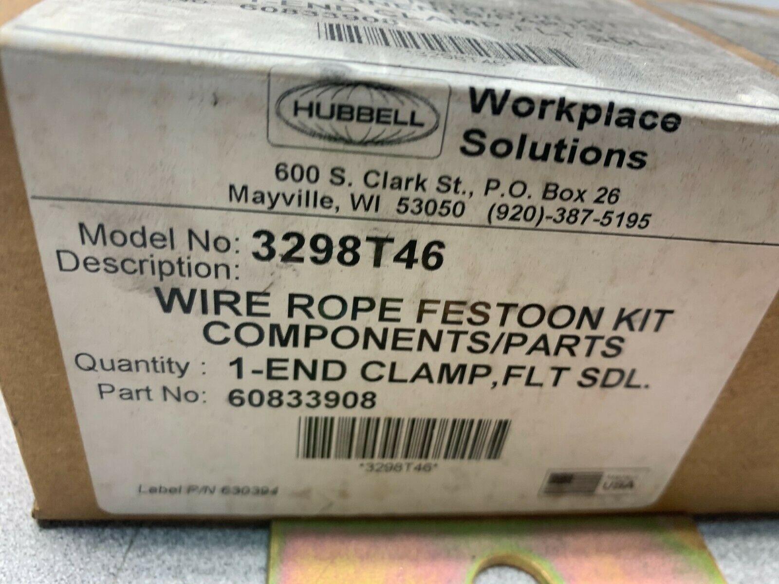 NEW IN BOX HUBBELL 3298T46 WIRE ROPE FESTOON KIT PE-32594650