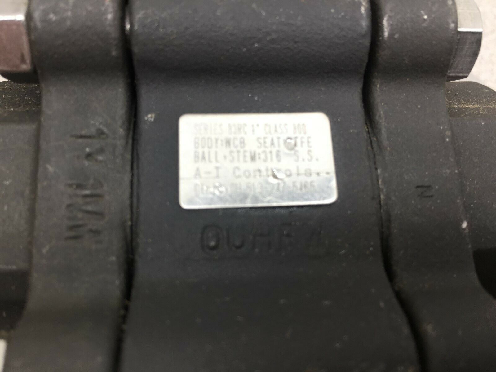 NEW NO BOX A-T CONTROLS SERIES 83C 1" 316SS BALL AND STEM CLASS 800 BALL VALVE 8