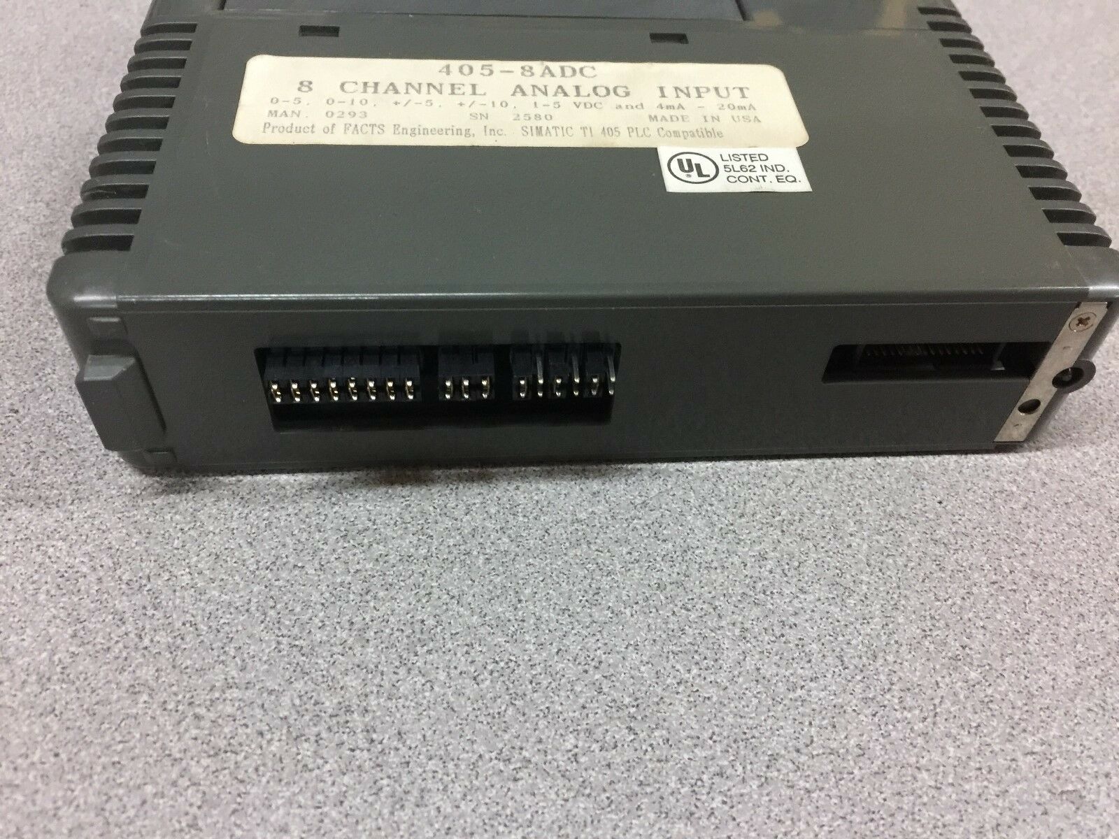 USED SIEMENS 8 PT ANALOG INPUT CARD 405-8ADC