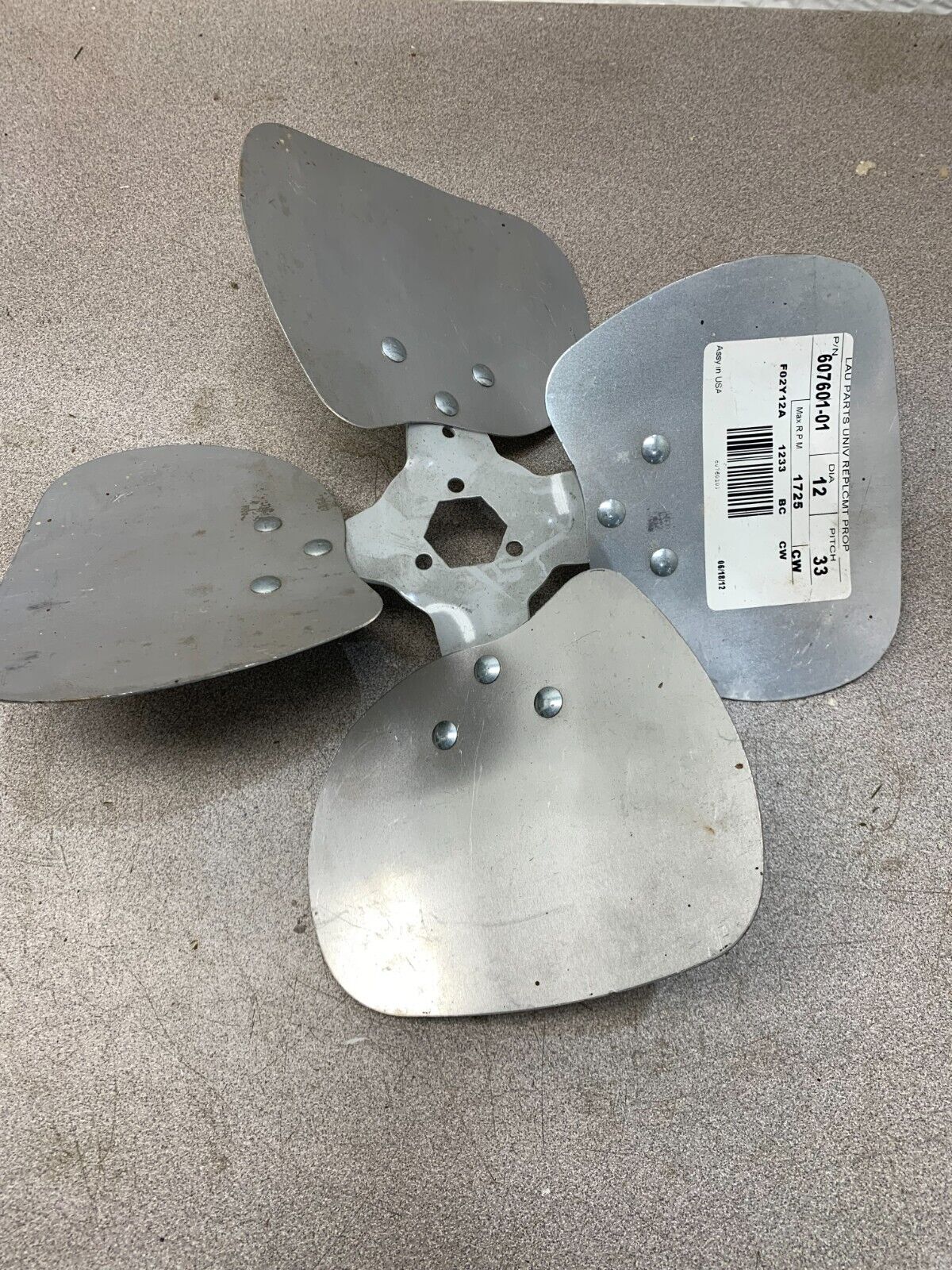 NEW Lau-Conaire Universal Replacement Fan 12" DIA. 607601-01