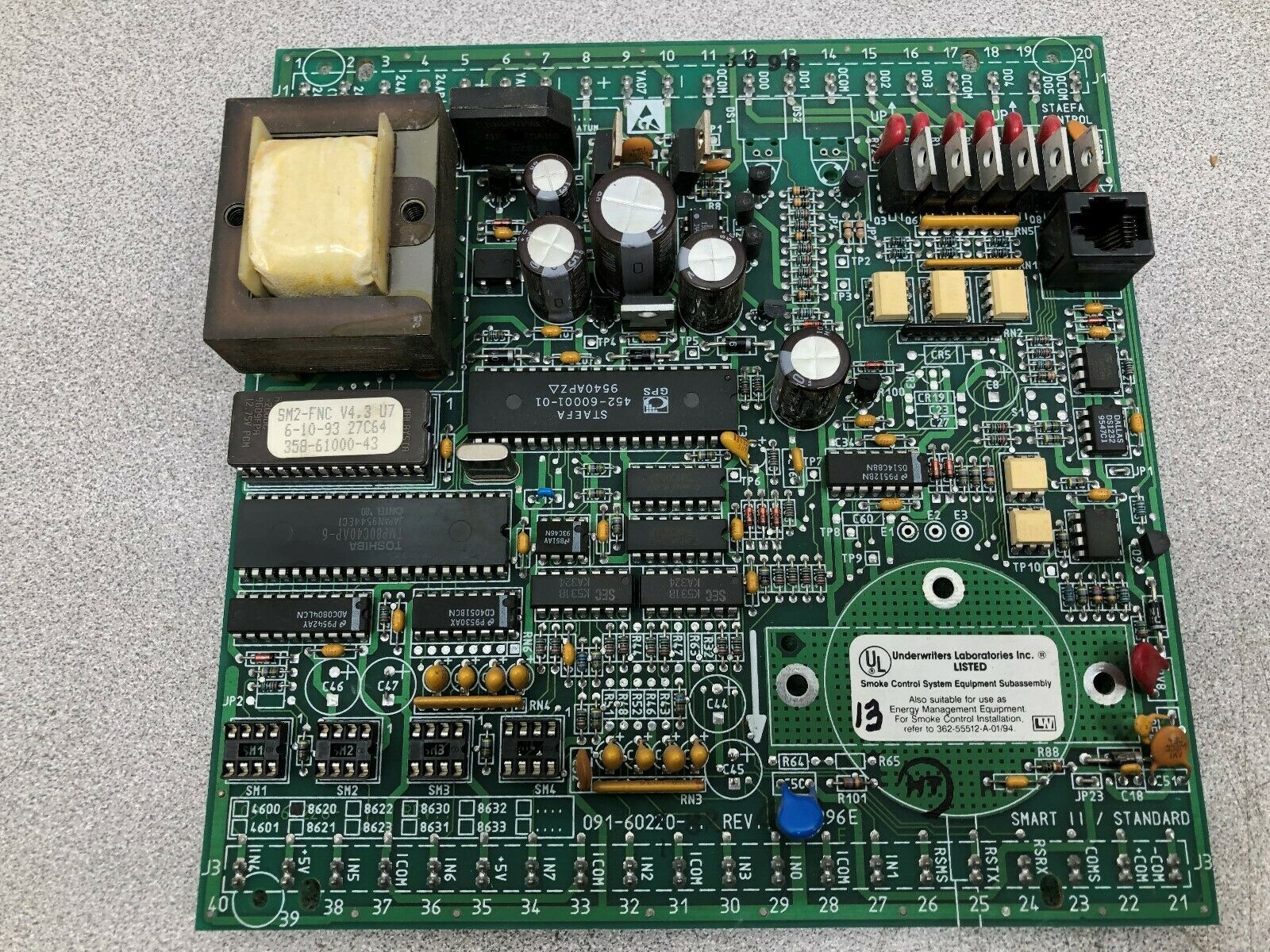 USED STAFEA CONTROL SYSTEM 090-60220-.3 REV G / 21296E