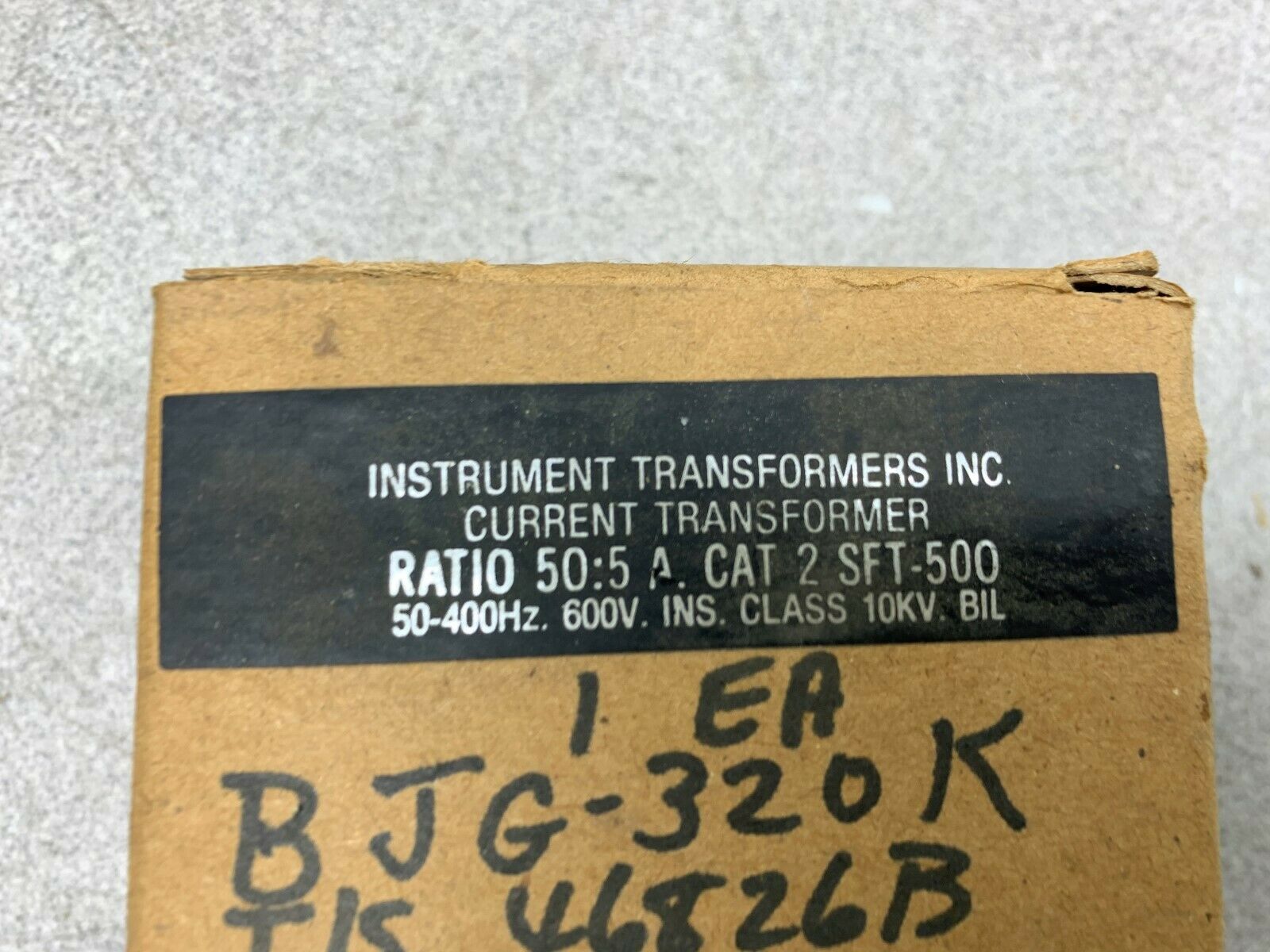 NEW IN BOX INSTRUMENT TRANSFORMERS INC. TRANSFORMER 2 SFT-500