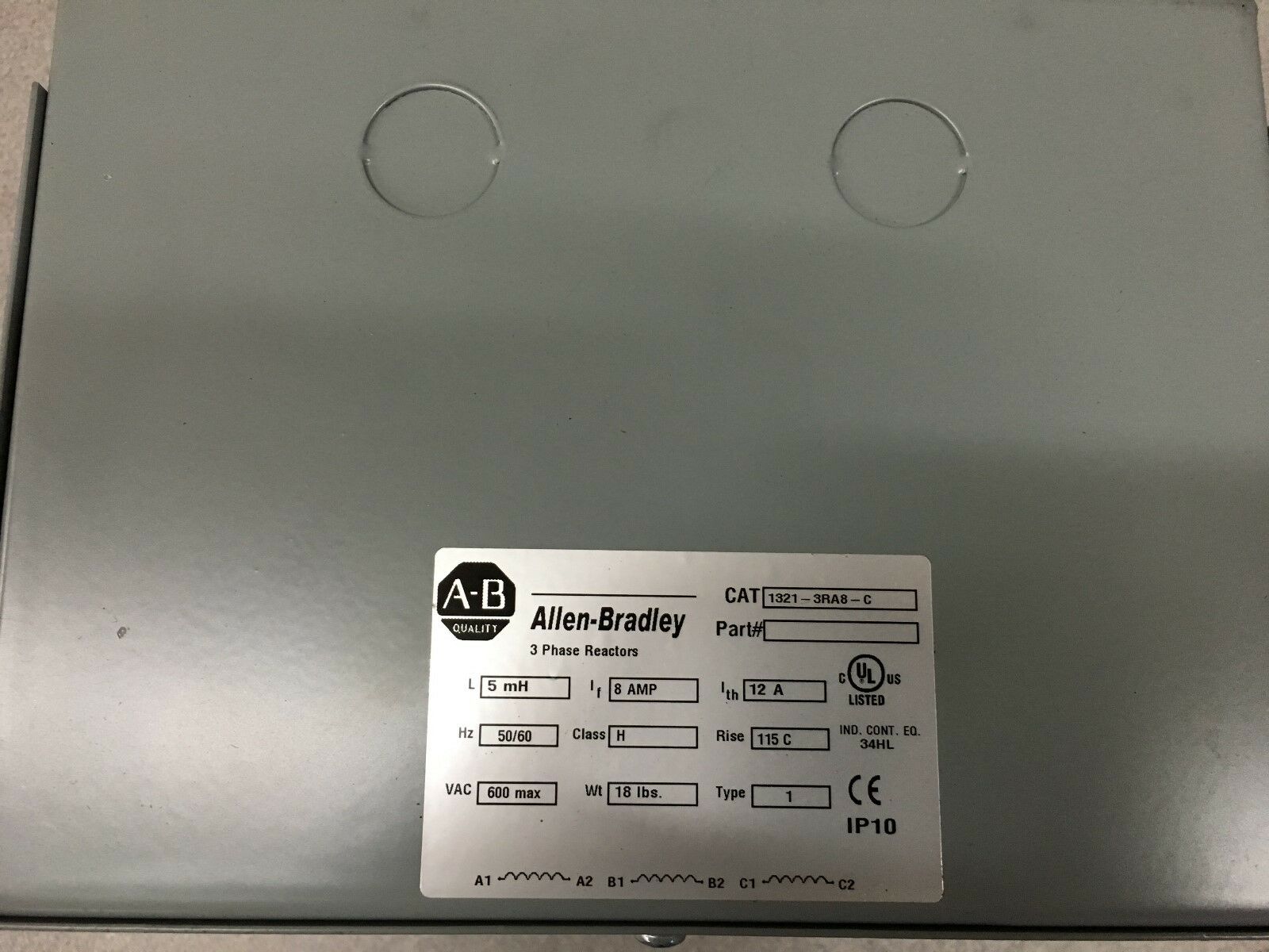 NEW NO BOX ALLEN-BRADLEY LINE REACTOR 1321-3RA8-C