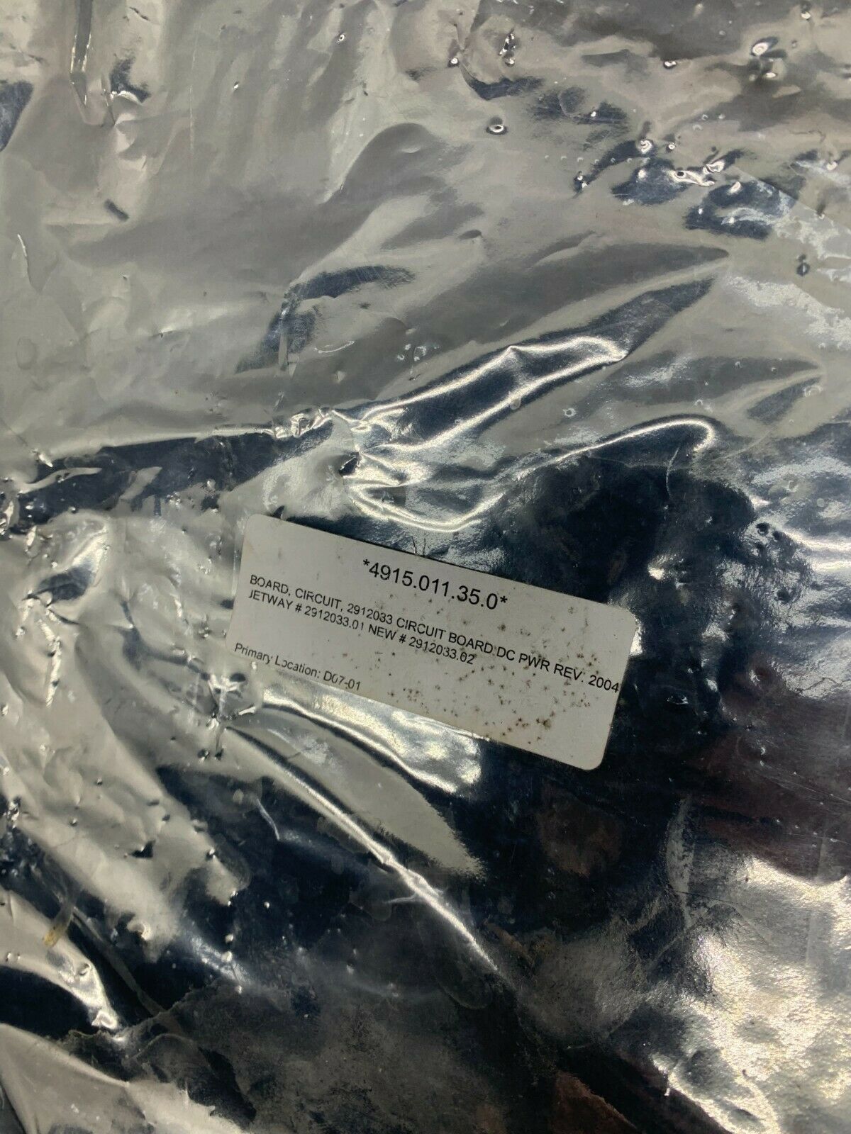 NEW NO BOX JETWAY SYSTEMS 2912033 02 DC POWER SUPPLY BOARD 2912033.02 REV. B