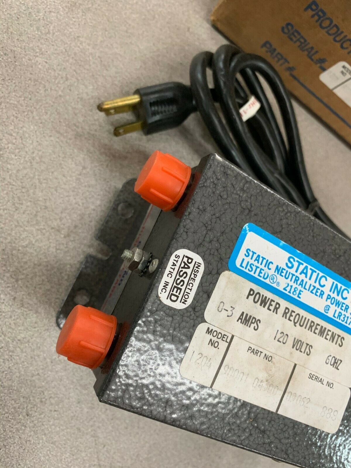 NEW IN BOX STATIC NEUTRALIZER 1204 POWER SUPPLY 90001 04300