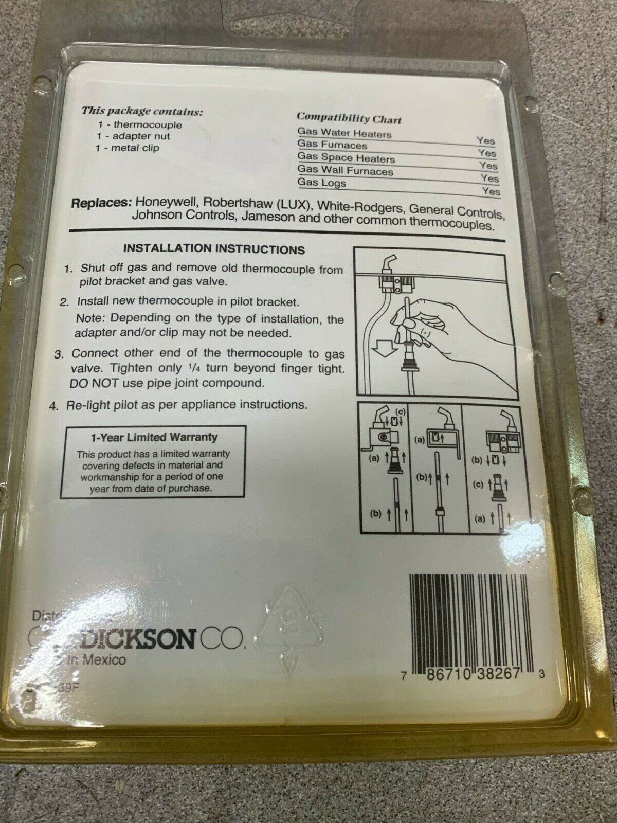 NEW IN BOX DICO DT-36 THERMOCOUPLE DT-36"