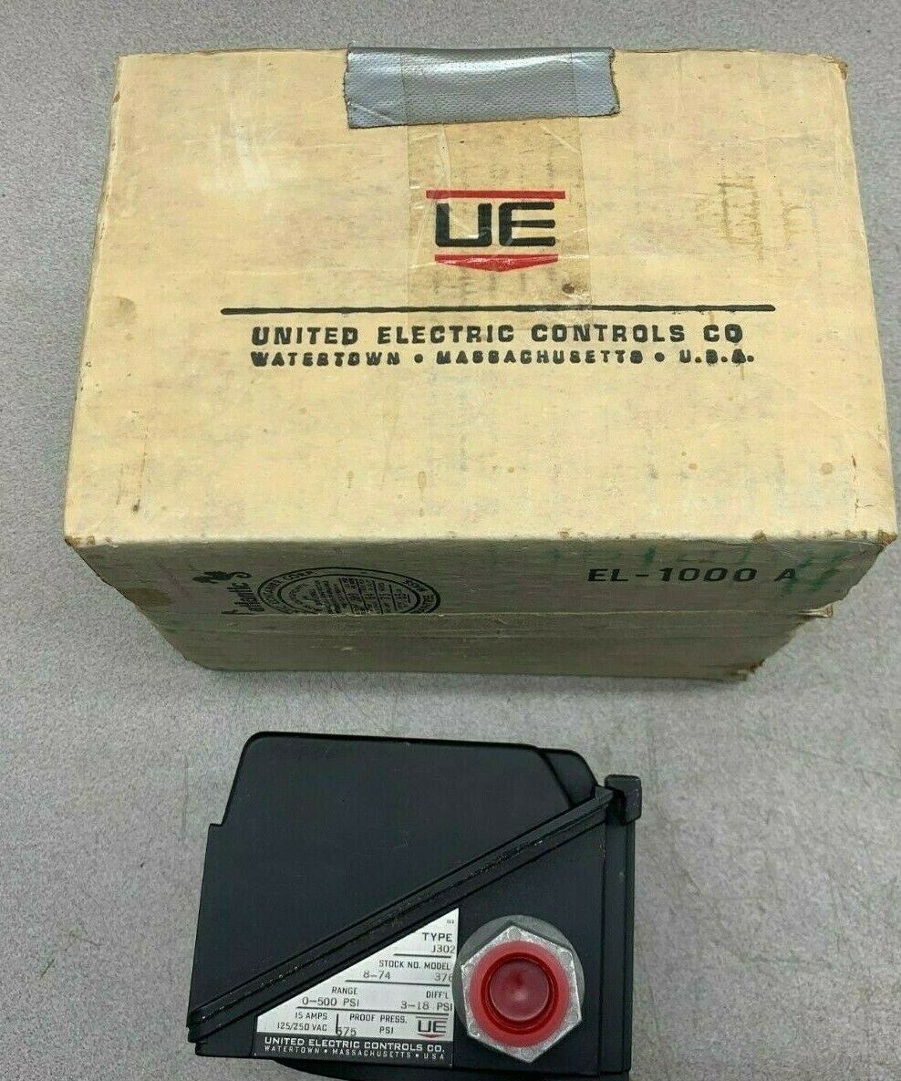 NEW IN BOX UNITED ELECTRIC PRESSURE SWITCH J302 8-74 376