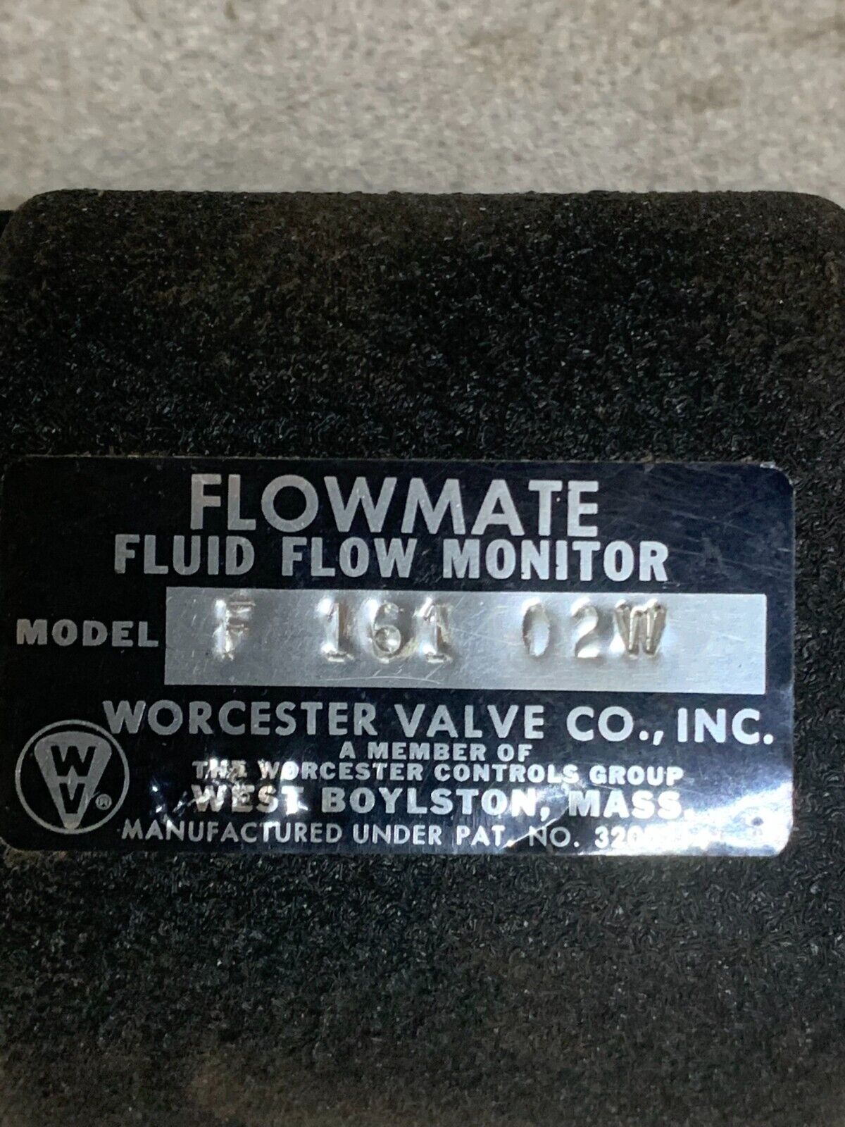 NEW NO BOX WORCHESTER FLOWMATE FLUID FLOW MONITOR F 161 02W