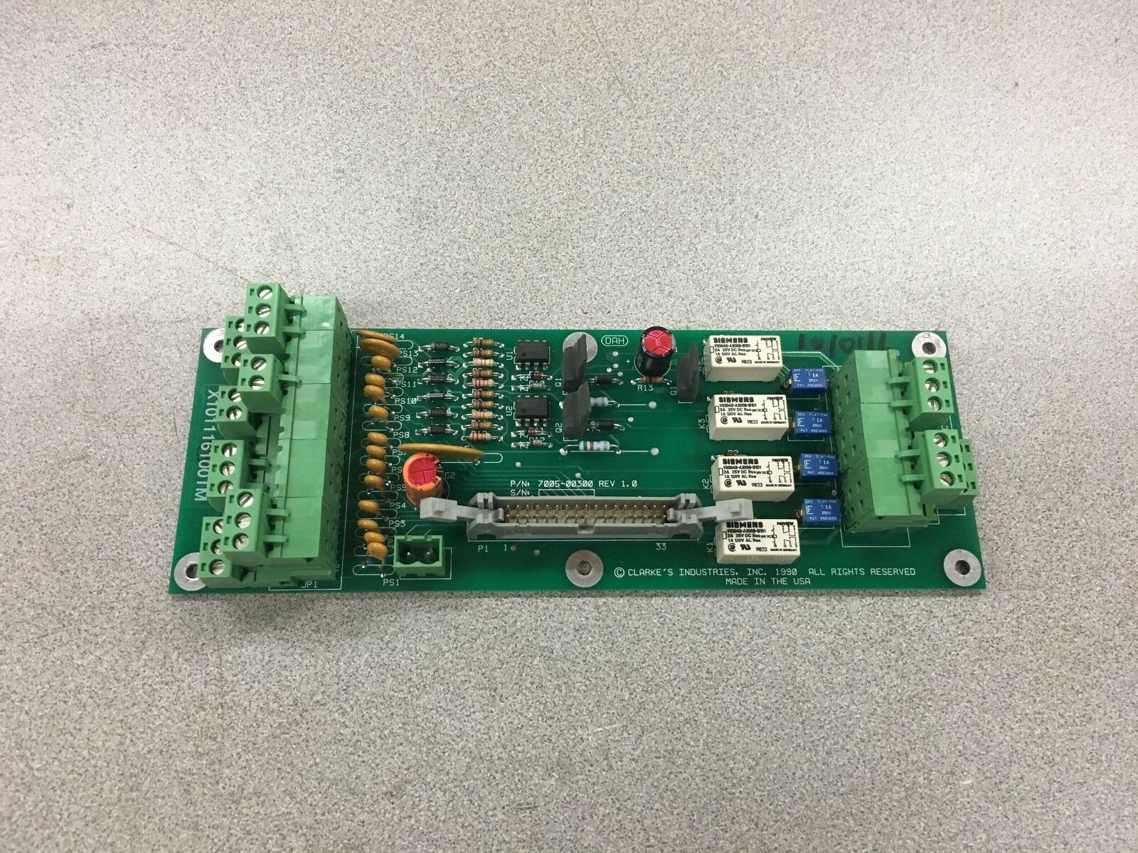 NEW NO BOX CLARKE'S INDUSTRIES CIRCUIT BOARD 7005-00300 REV 1.0