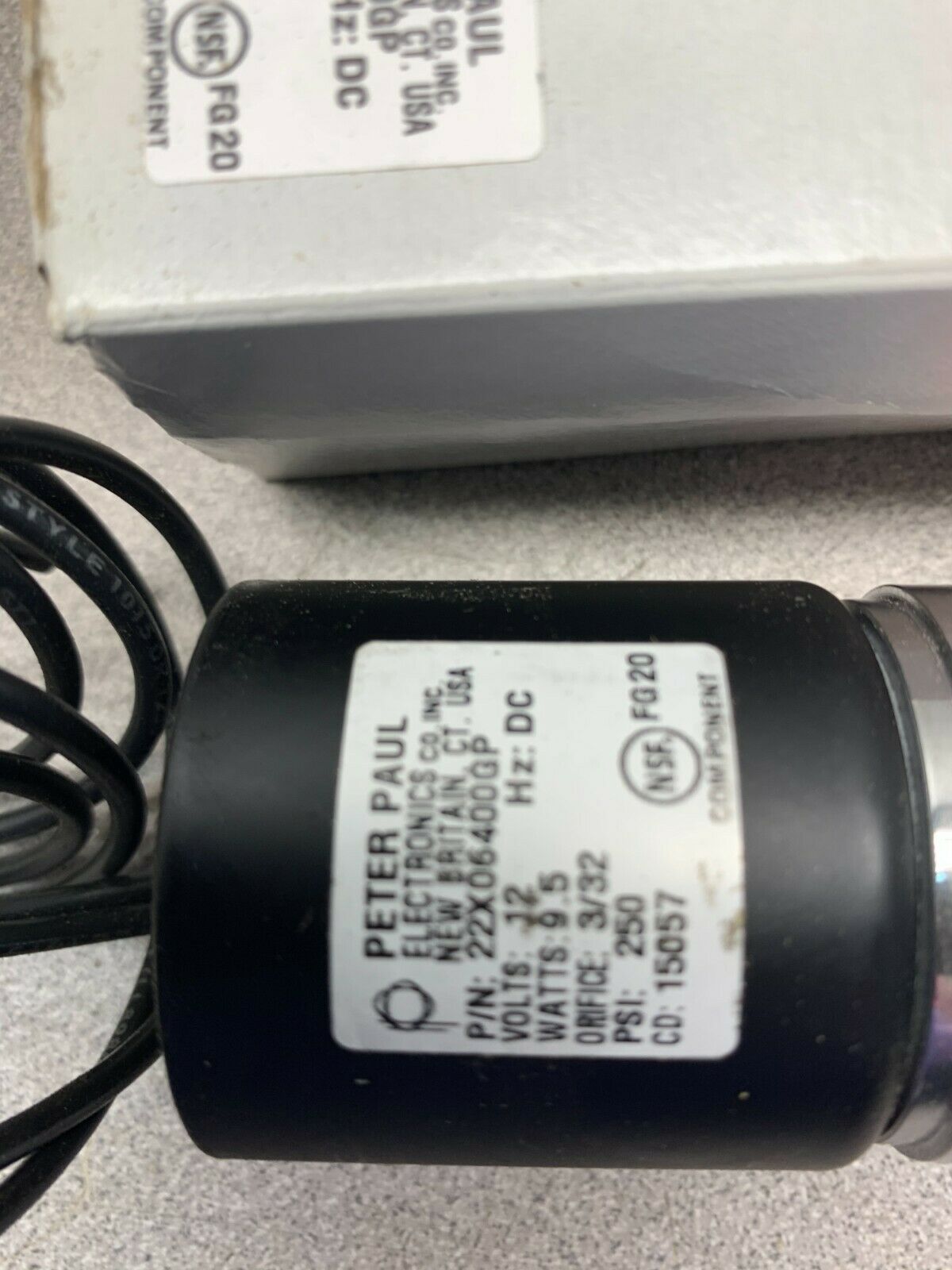 NEW IN BOX PETER PAUL VALVE 22X06400GP