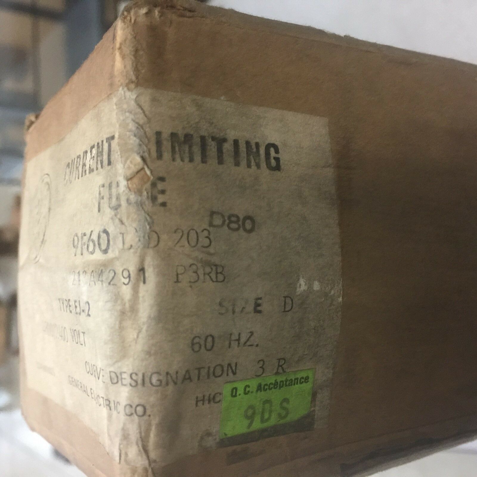 NEW IN BOX GE 4800V TYPE EJ-2 SIZE D FUSE 9F60LJD203