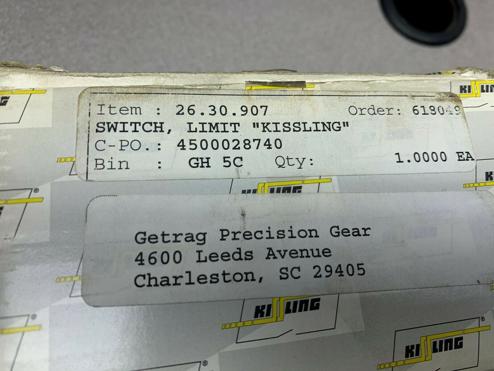 NEW IN BOX KISSLING SWITCH 65.B12.102.D