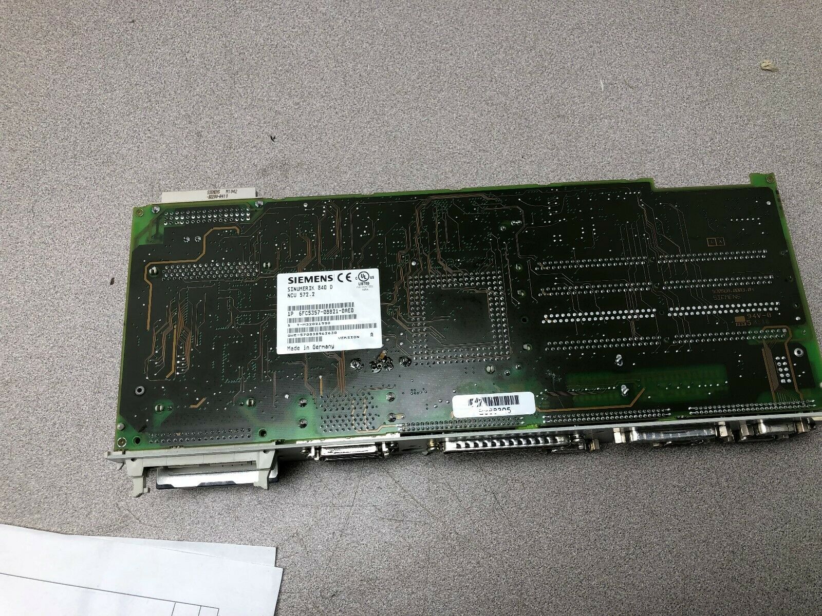 USED SIEMENS SINUMERIK PROCESSOR MODULE WITH MEMORY CARD 6FC5357-0BB21-0AE0 / 6