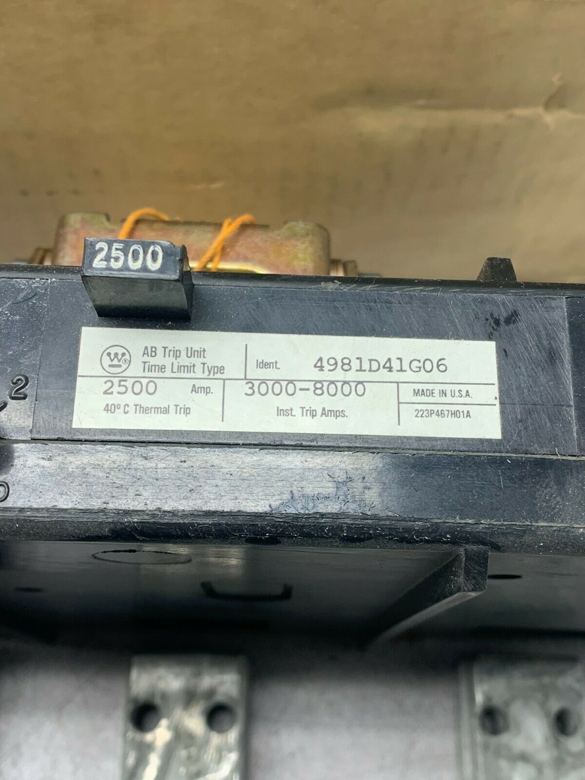 NEW IN BOX WESTINGHOUSE 3 POLE 2500AMP 4981D41G06 TRIP UNIT PB32500T