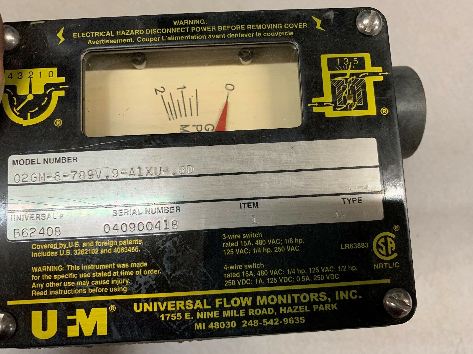 NEW NO BOX UFM TIMER O2GM-6-789V.9-A1XU.6D