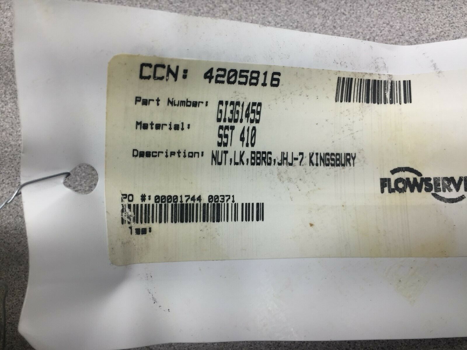 NEW NO BOX UNITED CENTRIFUGAL PUMP LOCK NUT PUMP BEARING 4205816 / GI3G1459