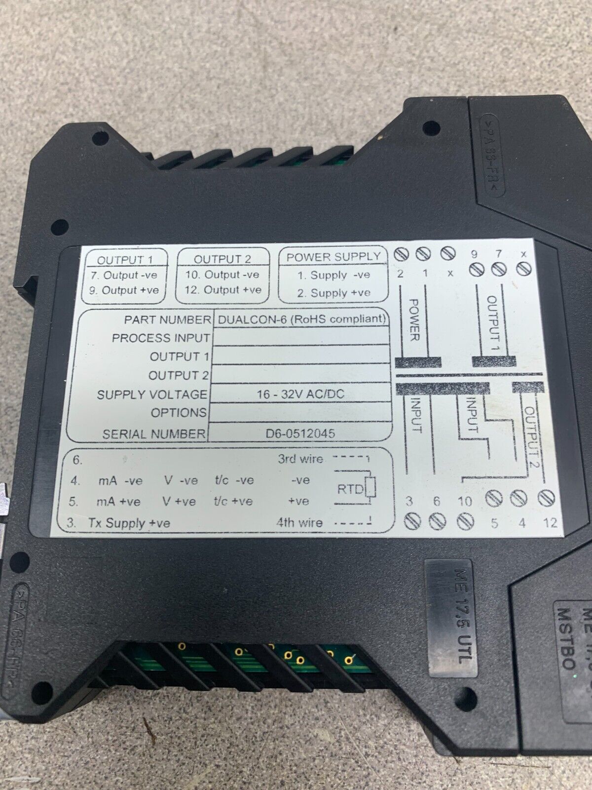USED IMO DUALCON ISOLATING SIGNAL CONVERTER DUALCON-6