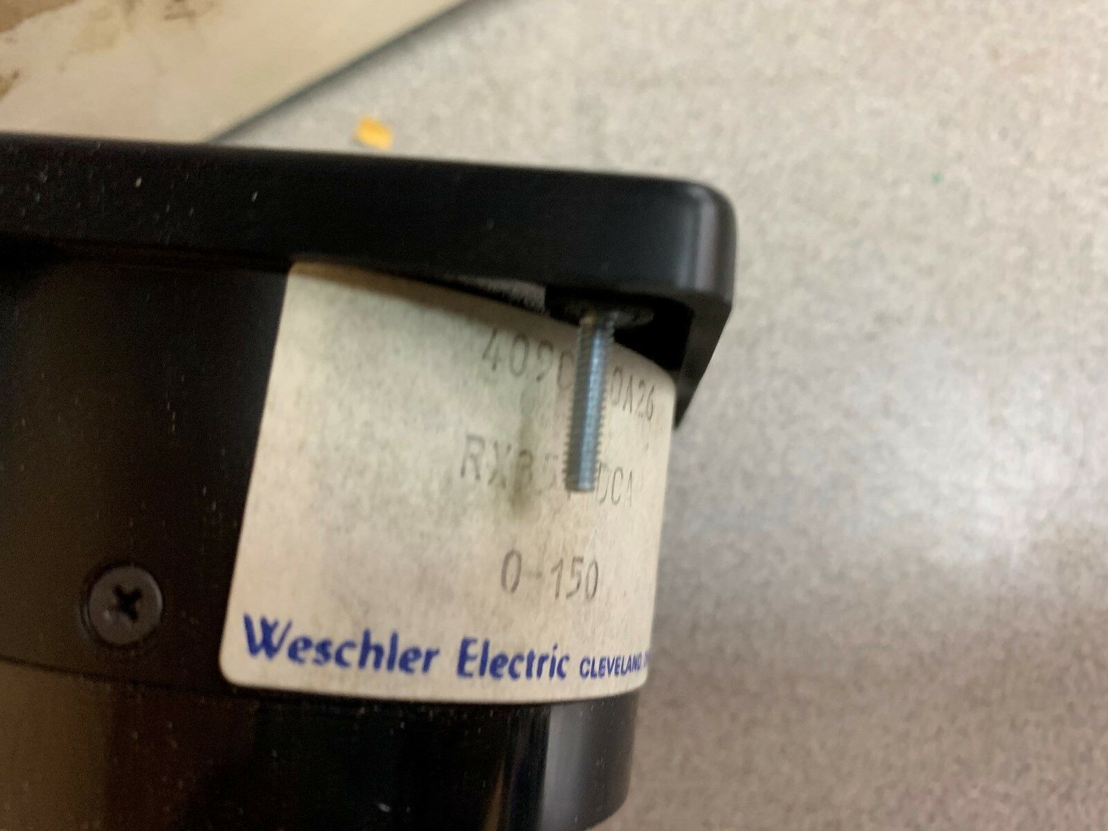 NEW IN BOX WESCHLER 0-150 ADC PANEL METER 409C530A26