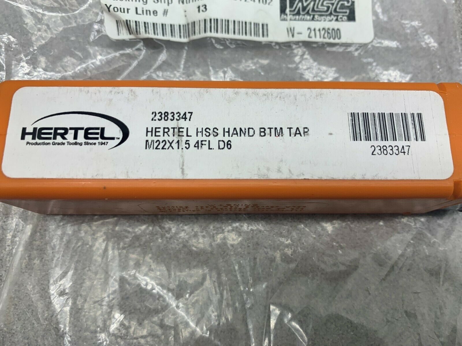 NEW NO BOX HERTEL BTM TAP 2383347