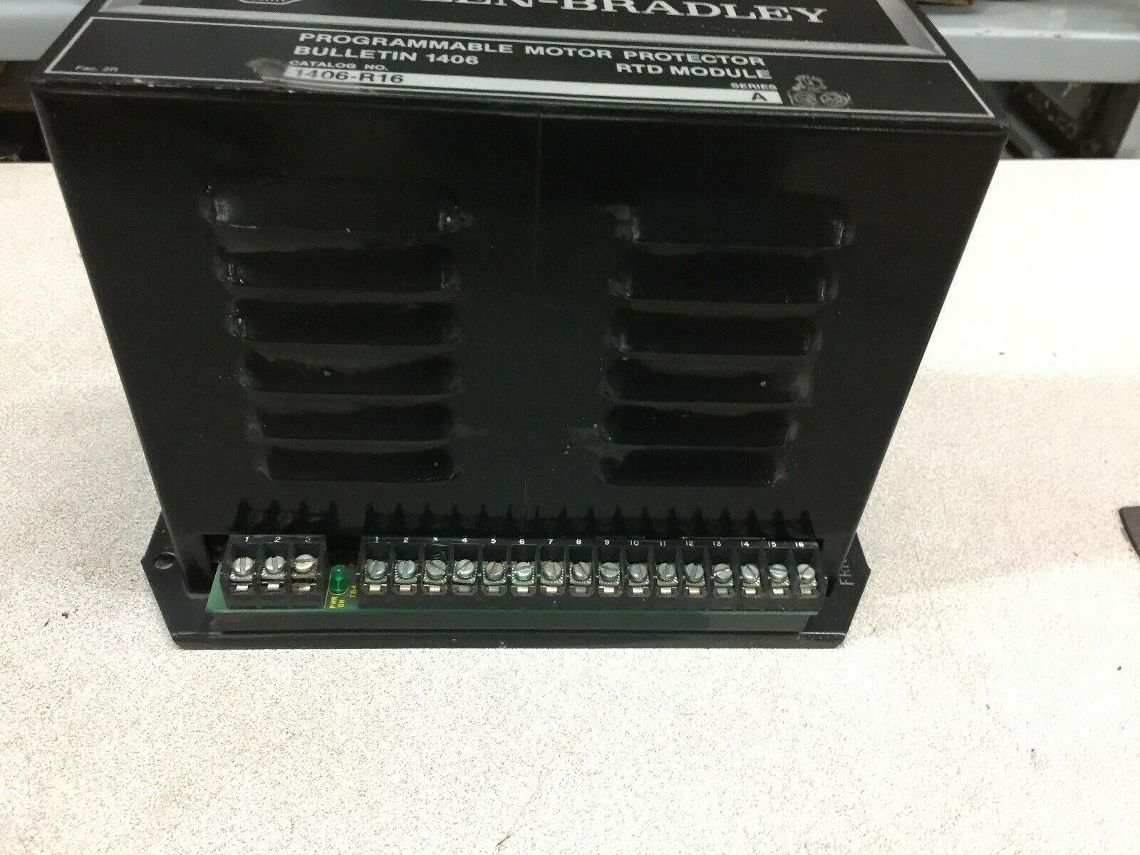 USED ALLEN BRADLEY PROGRAMMABLE MOTOR PROTECTOR RTD MODULE 1406-R16