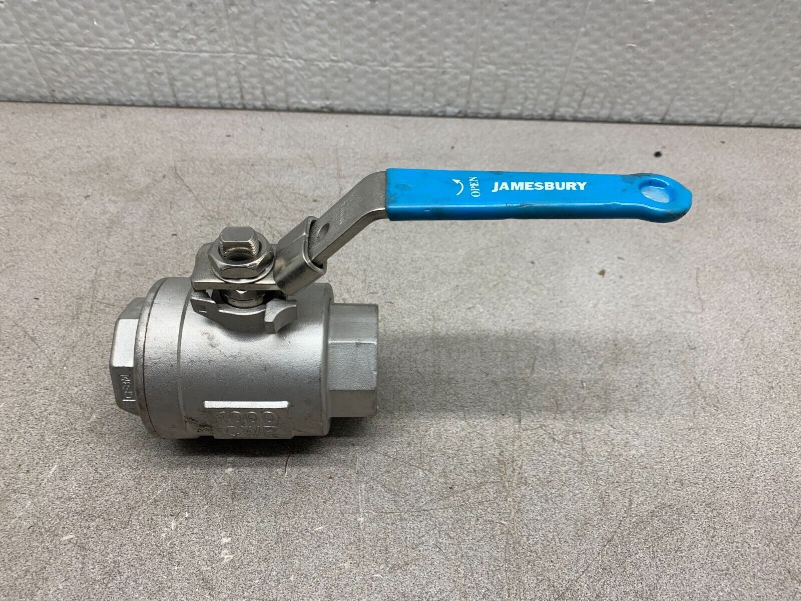 NEW JAMESBURY 1000 CWP 11/2" CF8M STAINLESS BALL VALVE 6F3600MTB