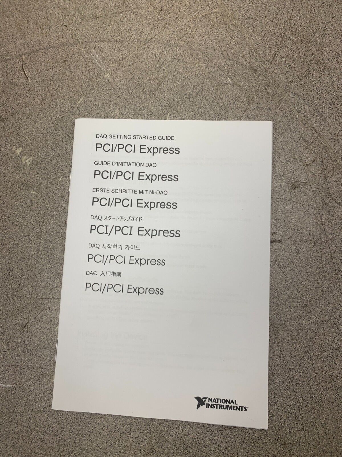 NEW NATIONAL INSTRUMENTS 190996F-04L M SERIES MULTIFUNCTION DAQ DEVICE PCI-6250