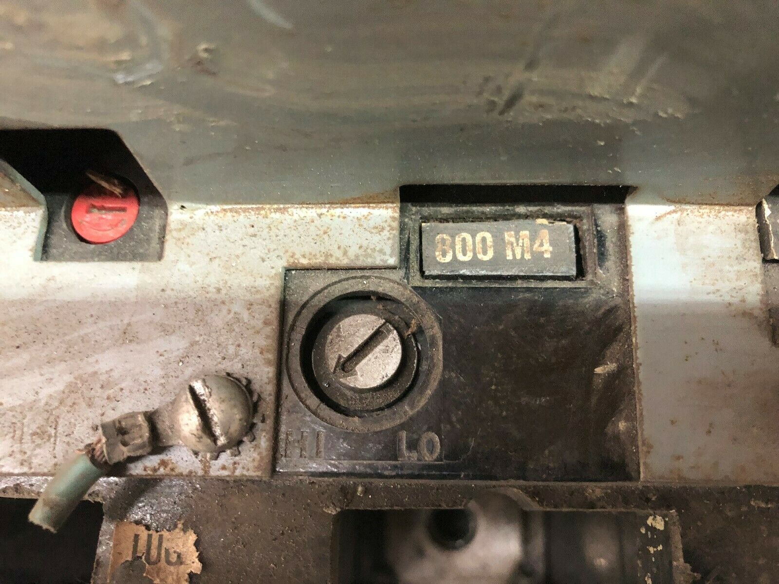 USED GE 800 AMP 3 POLE 600 VAC BREAKER WITH TKMR1 HANDLE TKM836F000 / TKMR1