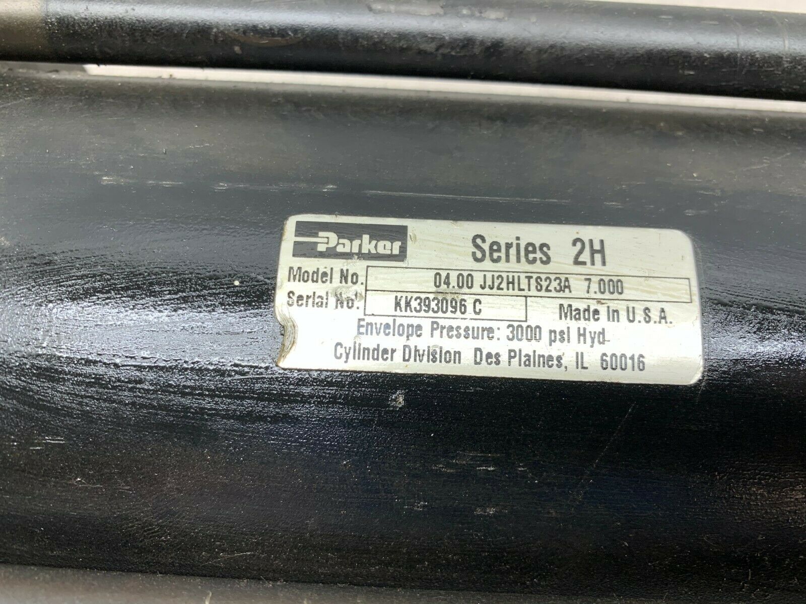 NEW NO BOX PARKER HYDRAULIC CYLINDER 04.00 JJ2HLTS23A 7.000