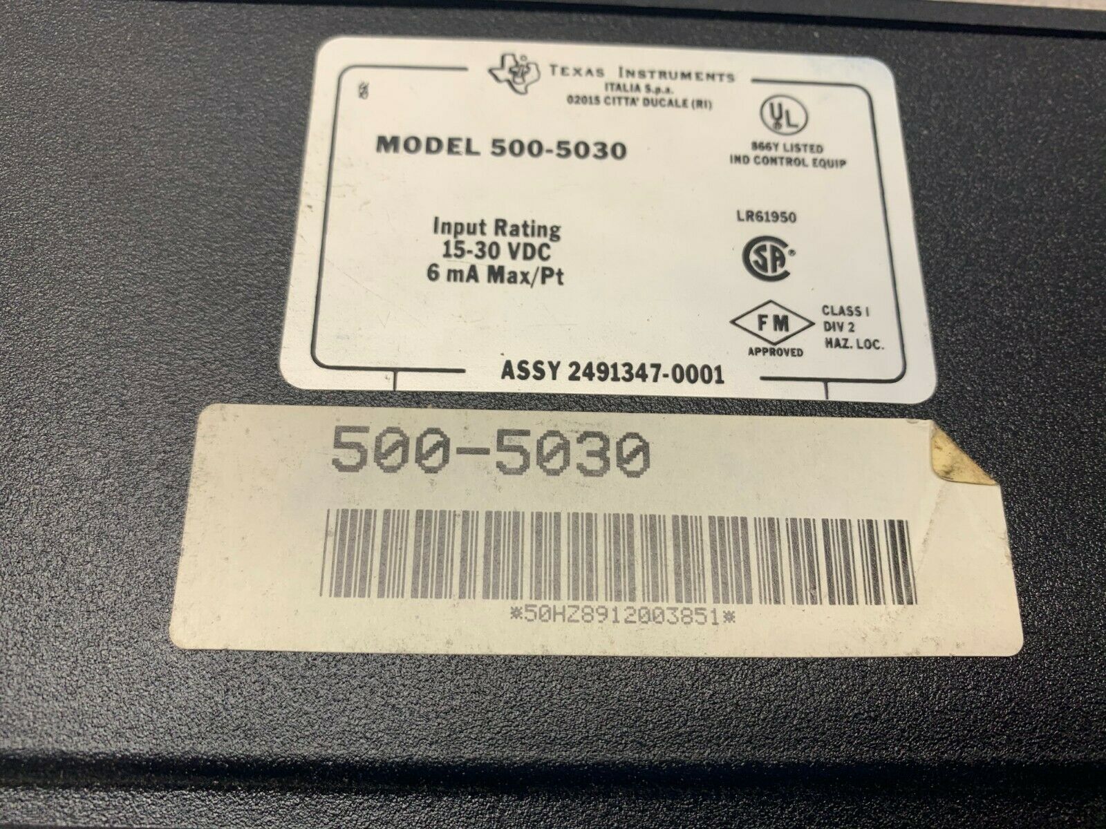 USED TEXAS INSTRUMENTS INPUT MODULE 500-5030