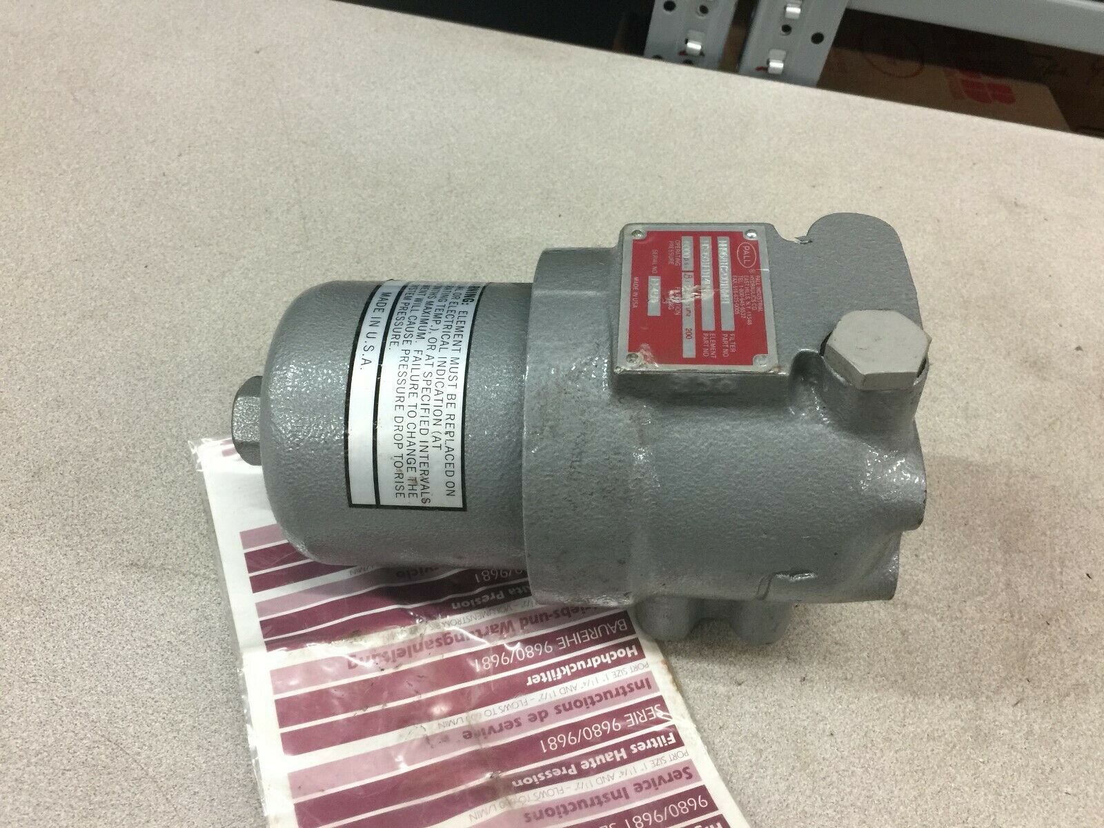 NEW NO BOX PALL HIGH PRESSURE FILTER HH9681C20DTRWBT