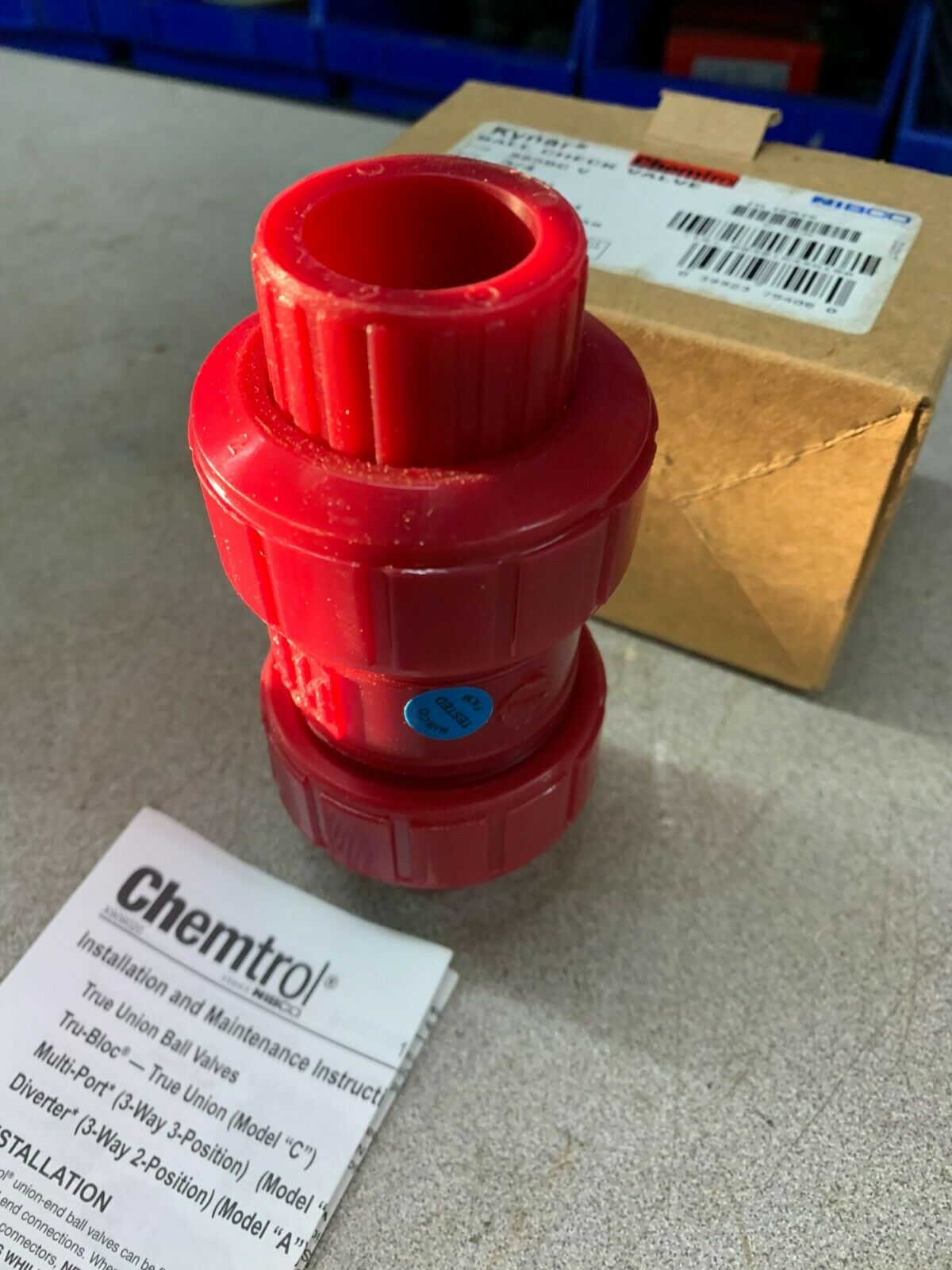 NEW IN BOX NIBCO CHEMTROL 1CRT2 KYNAR 3/4" BALL CHECK VALVE S65BC-V