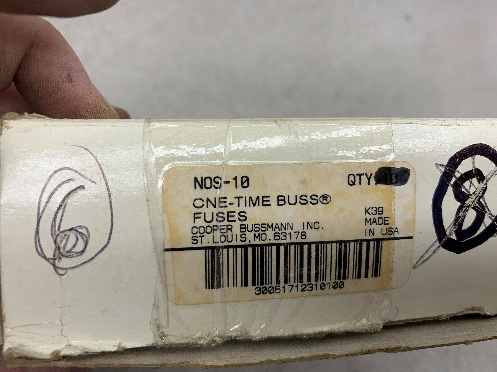 LOT OF 5 NEW IN BOX BUSS FUSE NOS-10