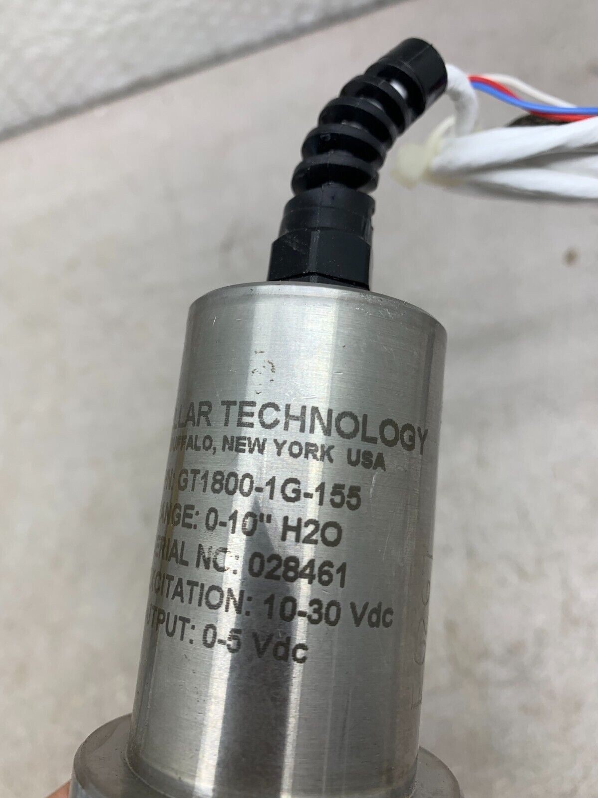 NEW NO BOX STELLAR TECHNOLOGY PRESSURE SENSOR GT1800-1G-155