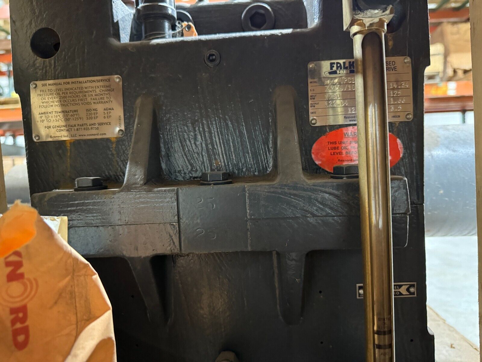 NEW FALK V-CLASS ENCLOSED GEAR DRIVE REDUCER 14.34 RATIO M117VPC2