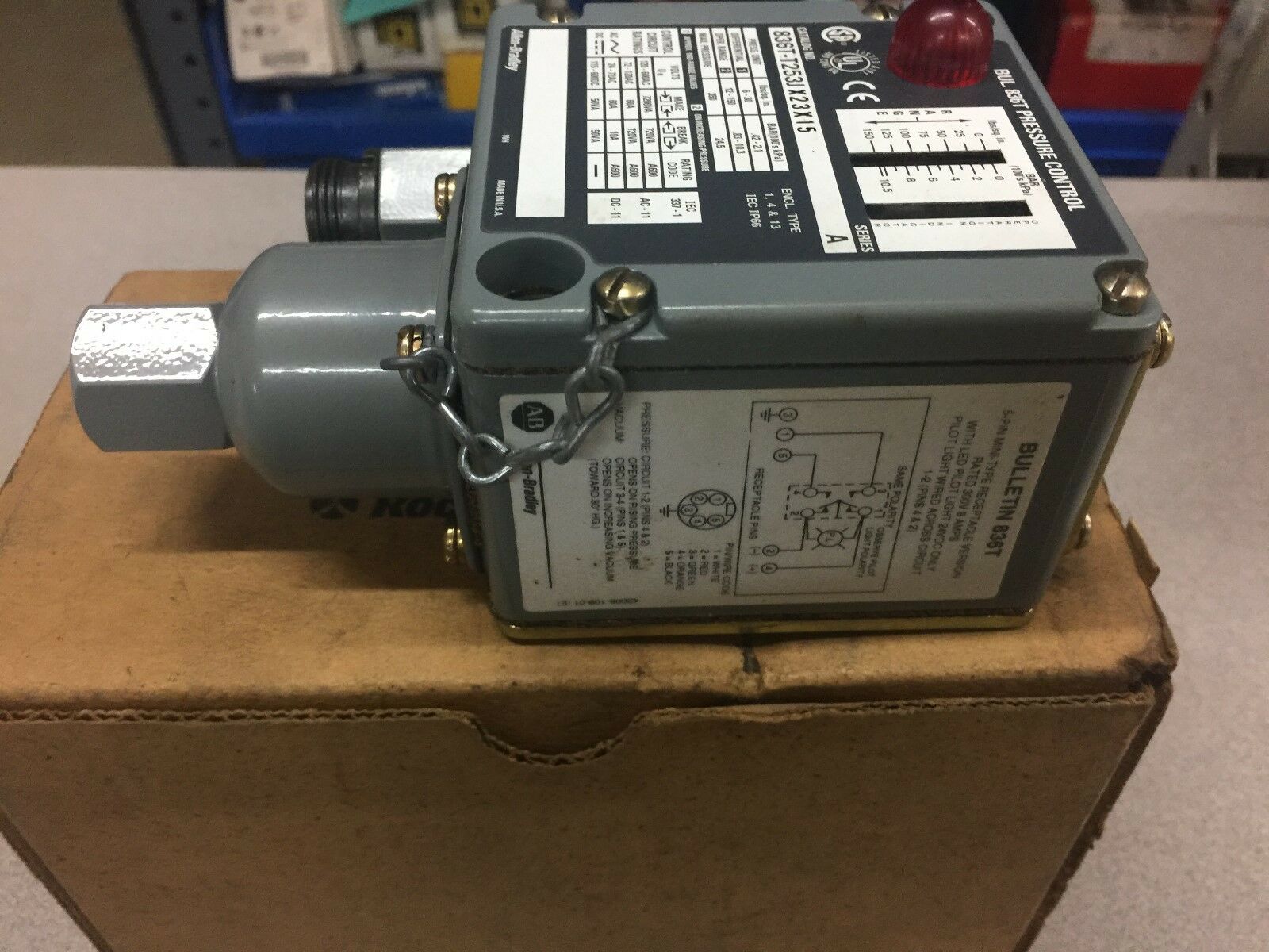 NEW IN BOX ALLEN BRADLEY PRESSURE CONTROL SWITCH 836T-T253JX23X15