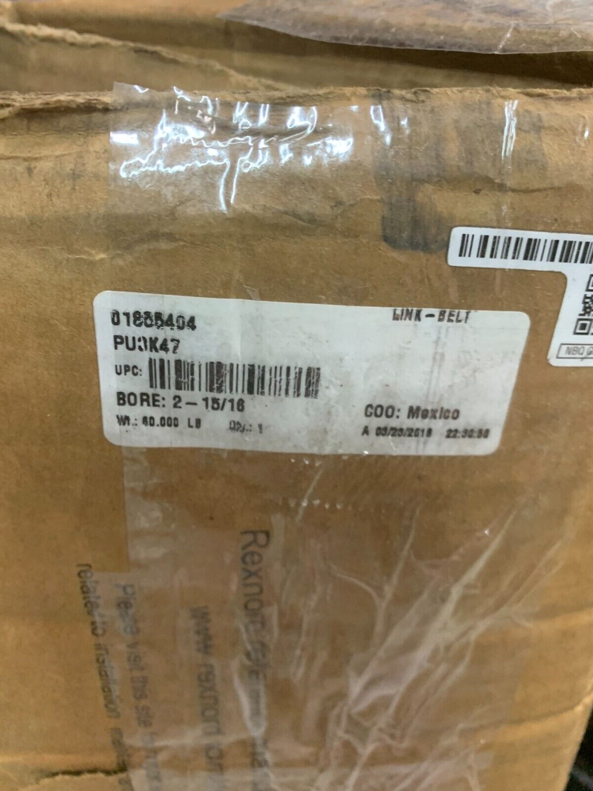 NEW IN BOX LINK BELT REXNORD PILLOW BLOCK BEARING 2-15/16 BORE PU3K47