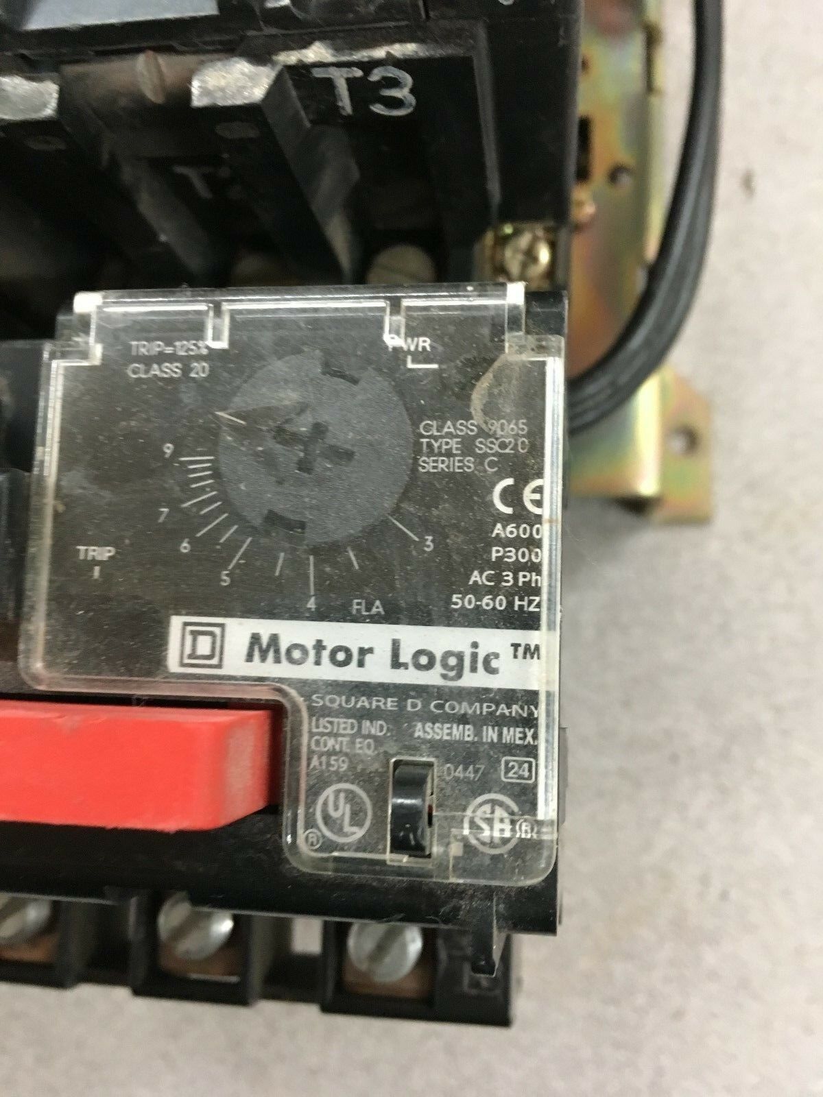 NEW SQUARE D SIZE 1 CONTACTOR 8736 SC07 FORM H200S WITH 9065 SSC20 MOTORLOGIC