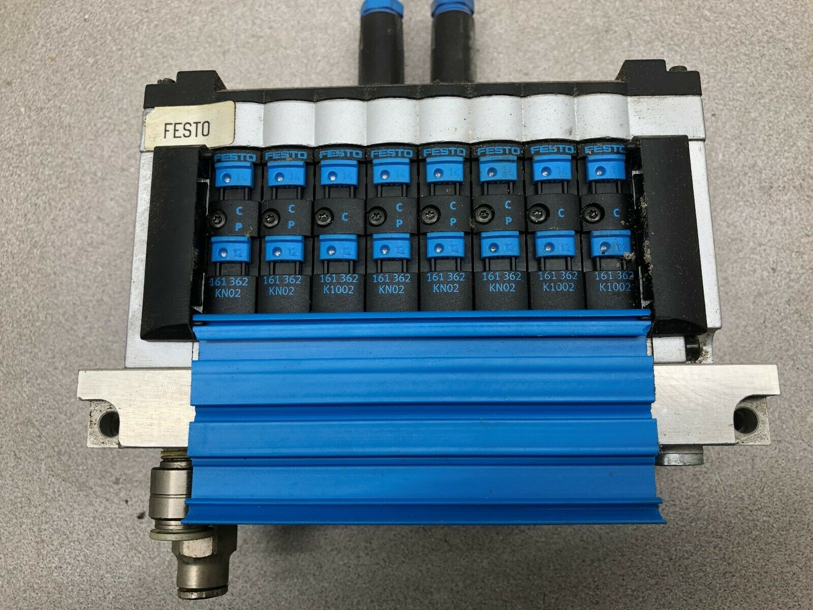 USED FESTO PNEUMATIC SOLENOID MANIFOLD VALVE CPV14-GE-DI01-8 /CPV-14-VI /CPV14