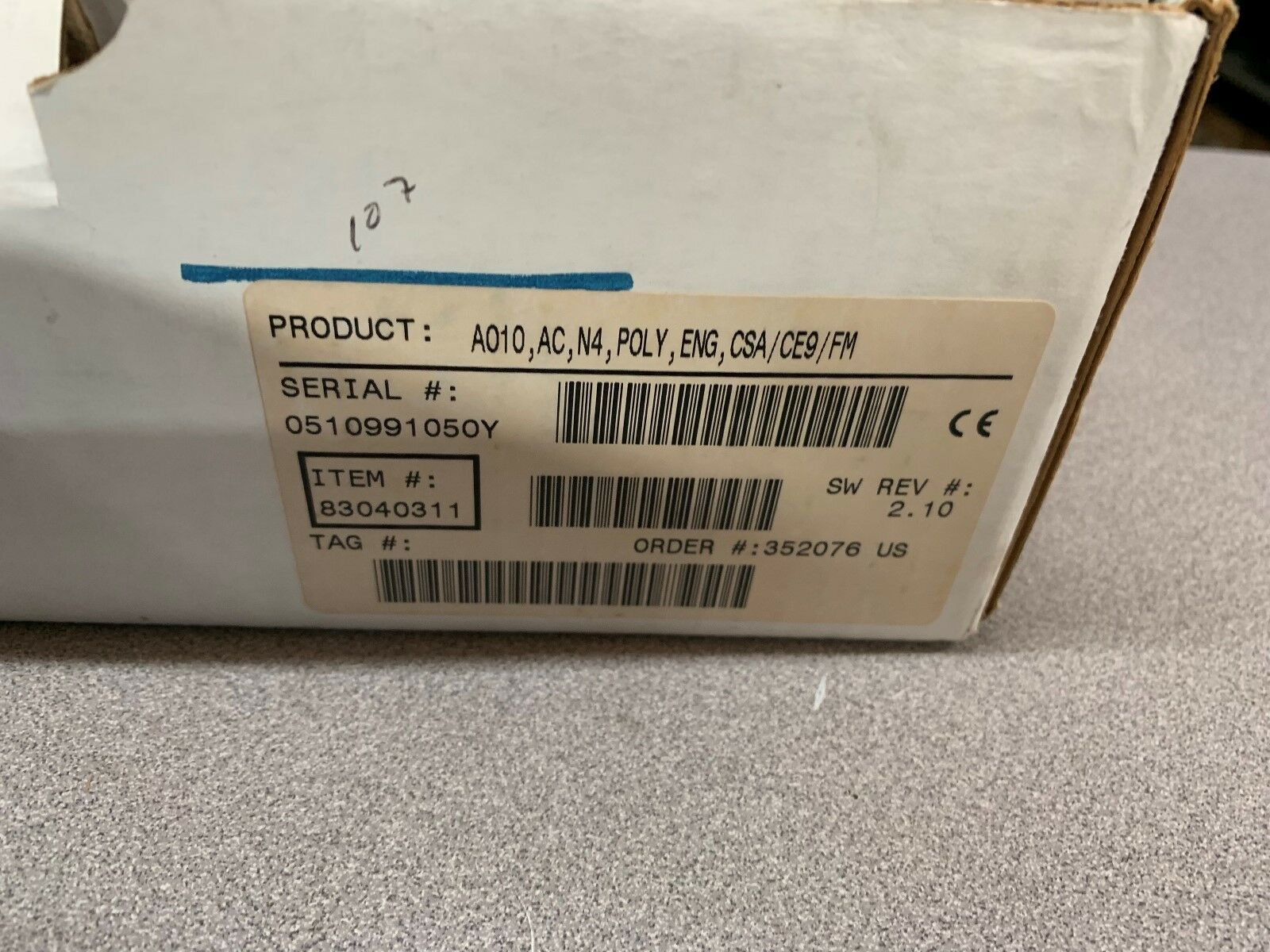 NEW IN BOX MILLTRONICS 83040311 CONTROL A010 , AC,N4,POLY,ENG,CSA/CE9/FM