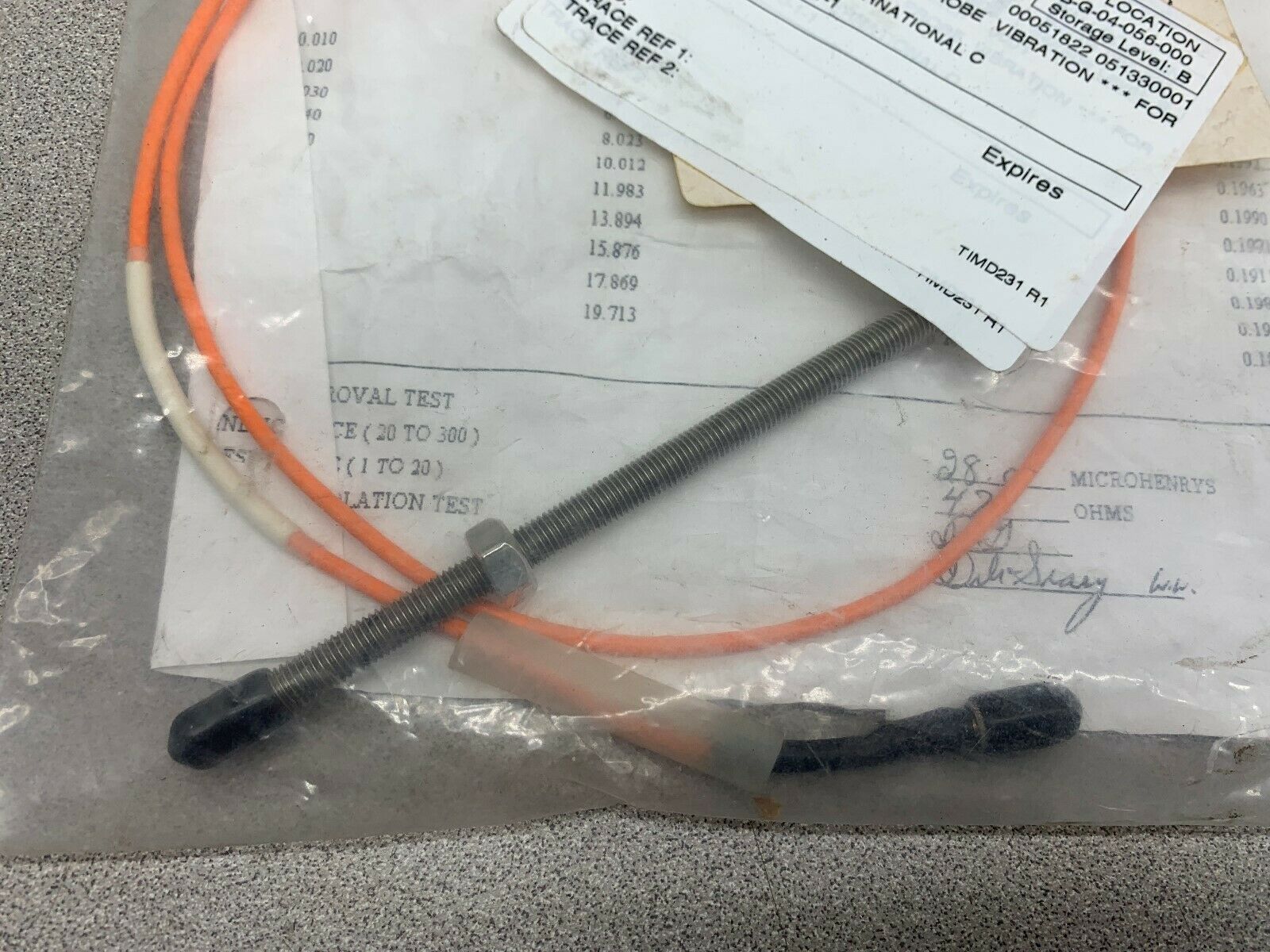 NEW NO BOX ENTEK IRD INTERNATIONAL PROBE VIBRATION 1901-160-00-1-1