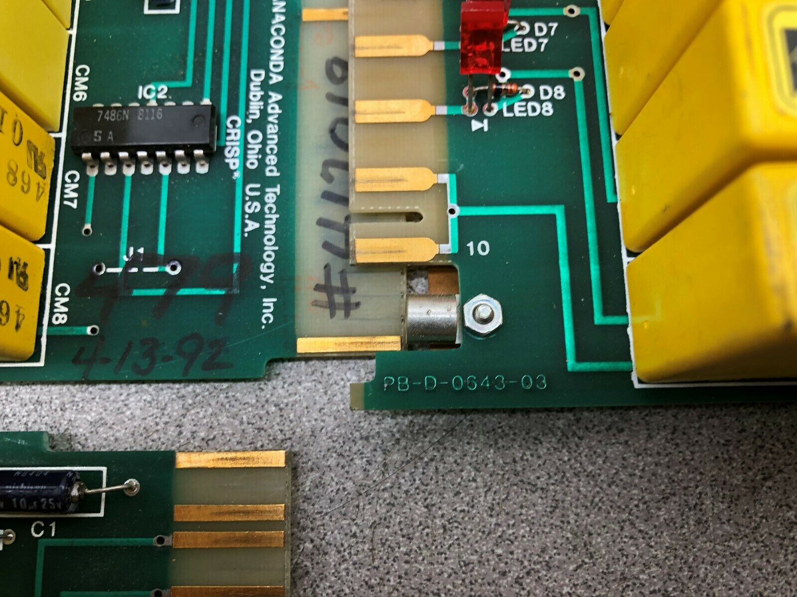 USED (LOT OF 7) ANACONDA ADVANCED OUTPUT RELAY MODULE CR579-1 / PB-D-0643-03