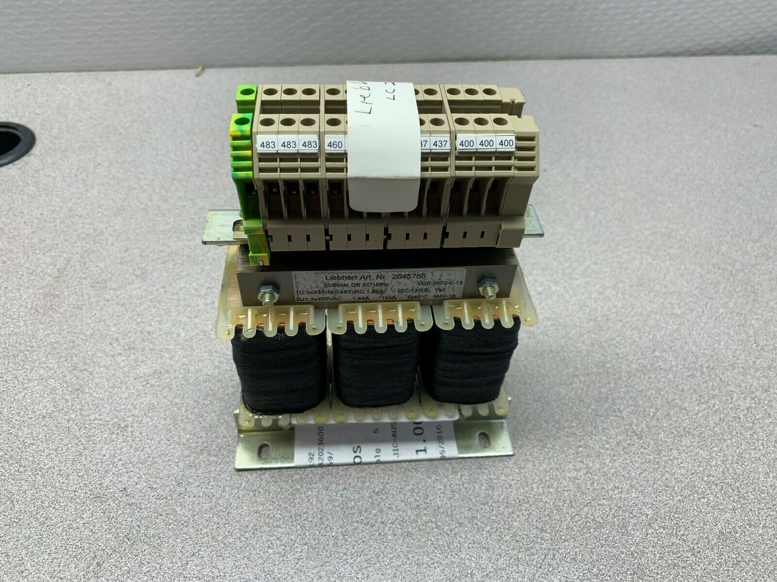 NEW NO BOX LIEBHERR 2645750 TRANSFORMER VDE0570-2-13