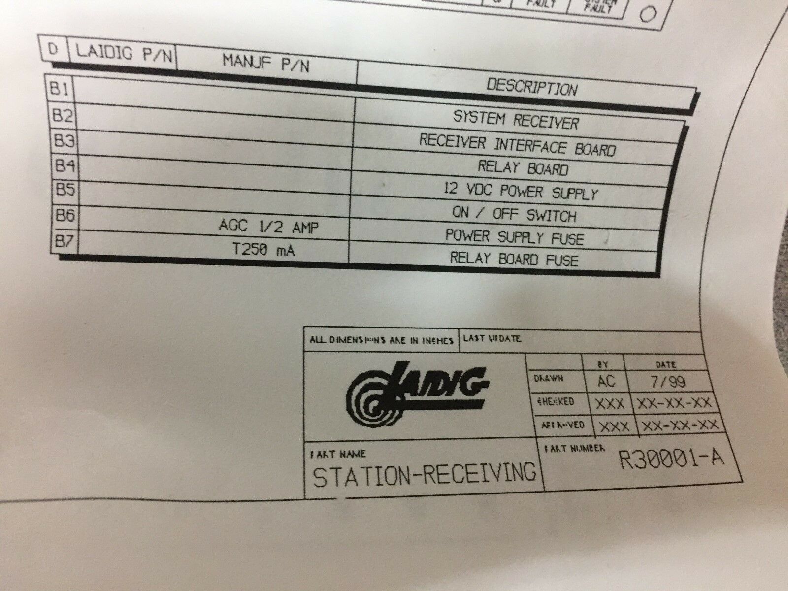 NEW NO BOX LADIG IND.CONTROL BOX R3001P 54092.00