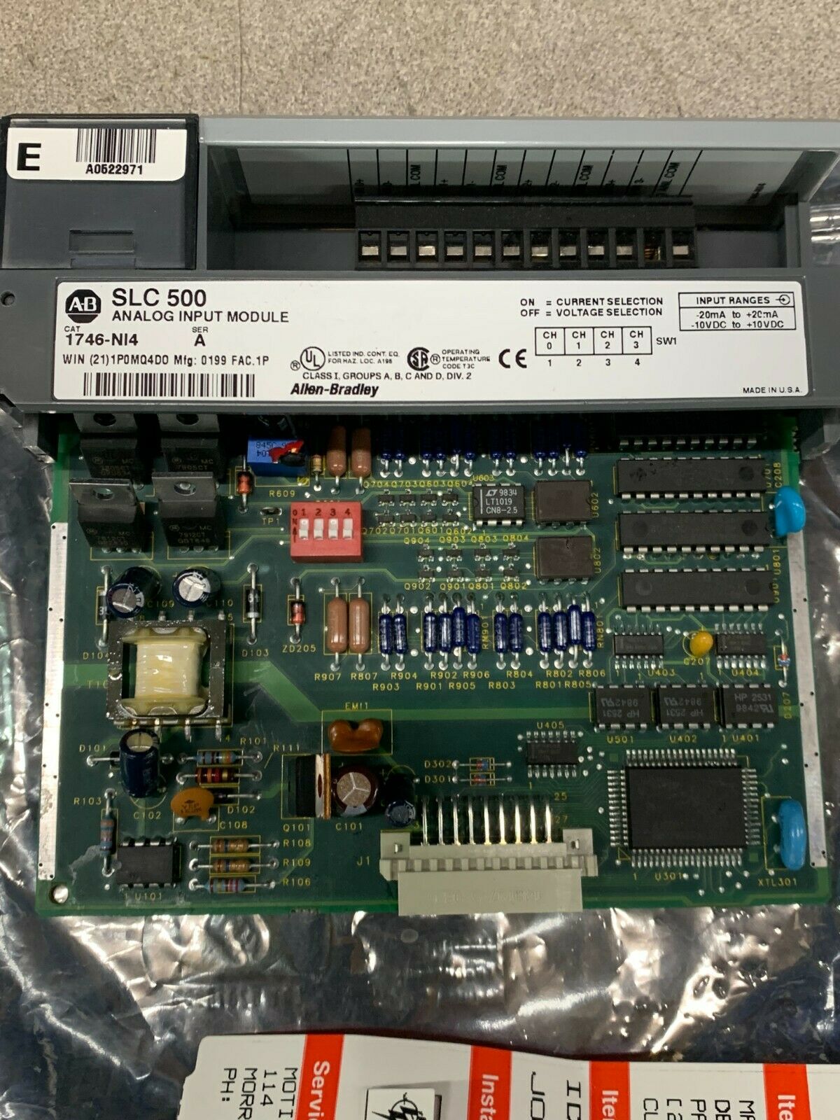 REFURBISHED ALLEN-BRADLEY SLC 500 ANALOG INPUT MODULE 1746-NI4 SERIES A