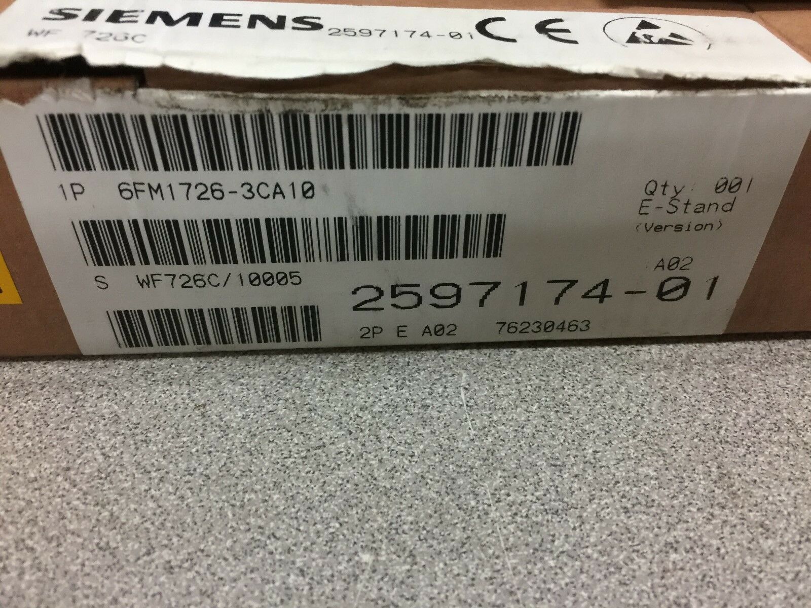 USED REFURBISHED SIEMENS AXIS CONTROL CARD WF726C / 6FM1726-3CA10