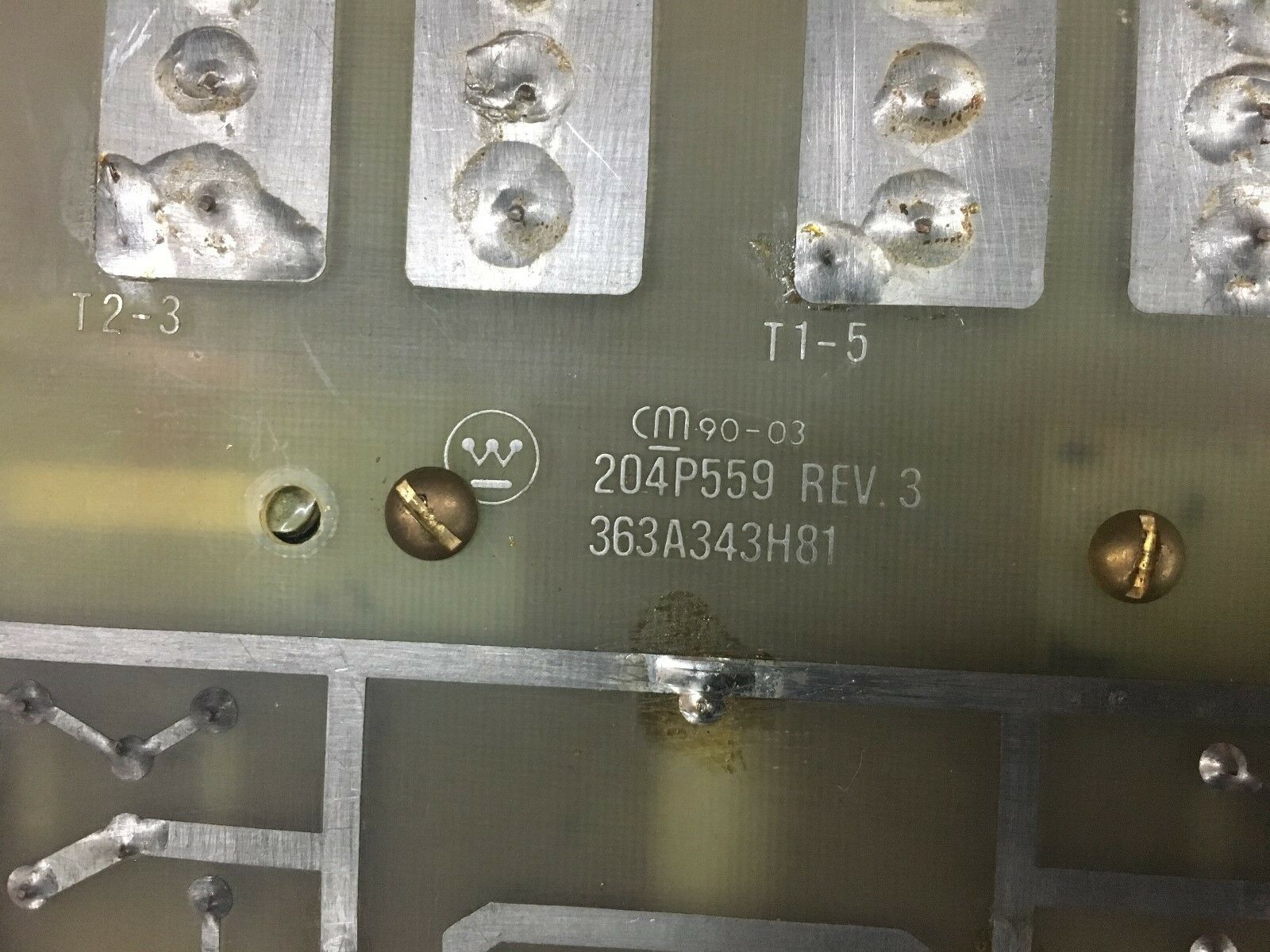 REPAIRED WESTINGHOUSE 204P559 CIRCUIT BOARD 363A343H81