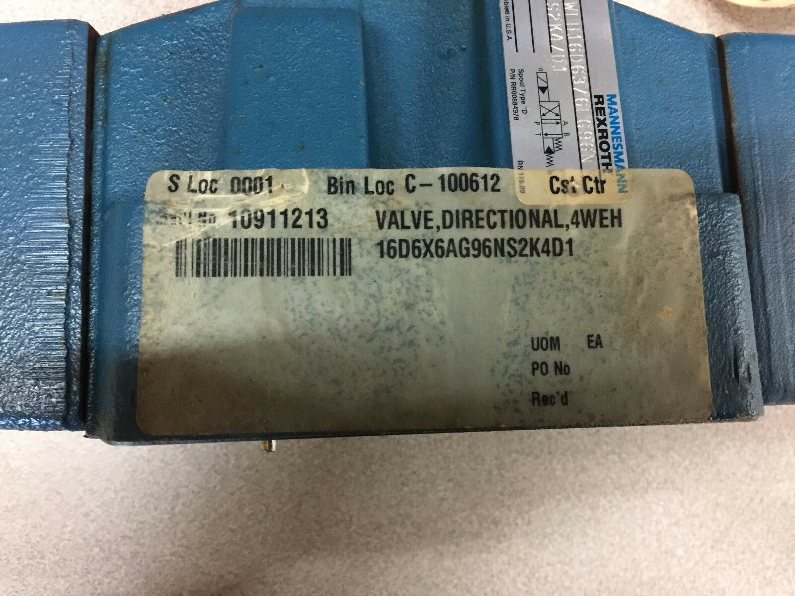 NEW NO BOX REXROTH HYD SOL VALVE 4WE6D60/EG96NK4 / Z2FS6-2-42/1QV / 4WEH16D63/6E