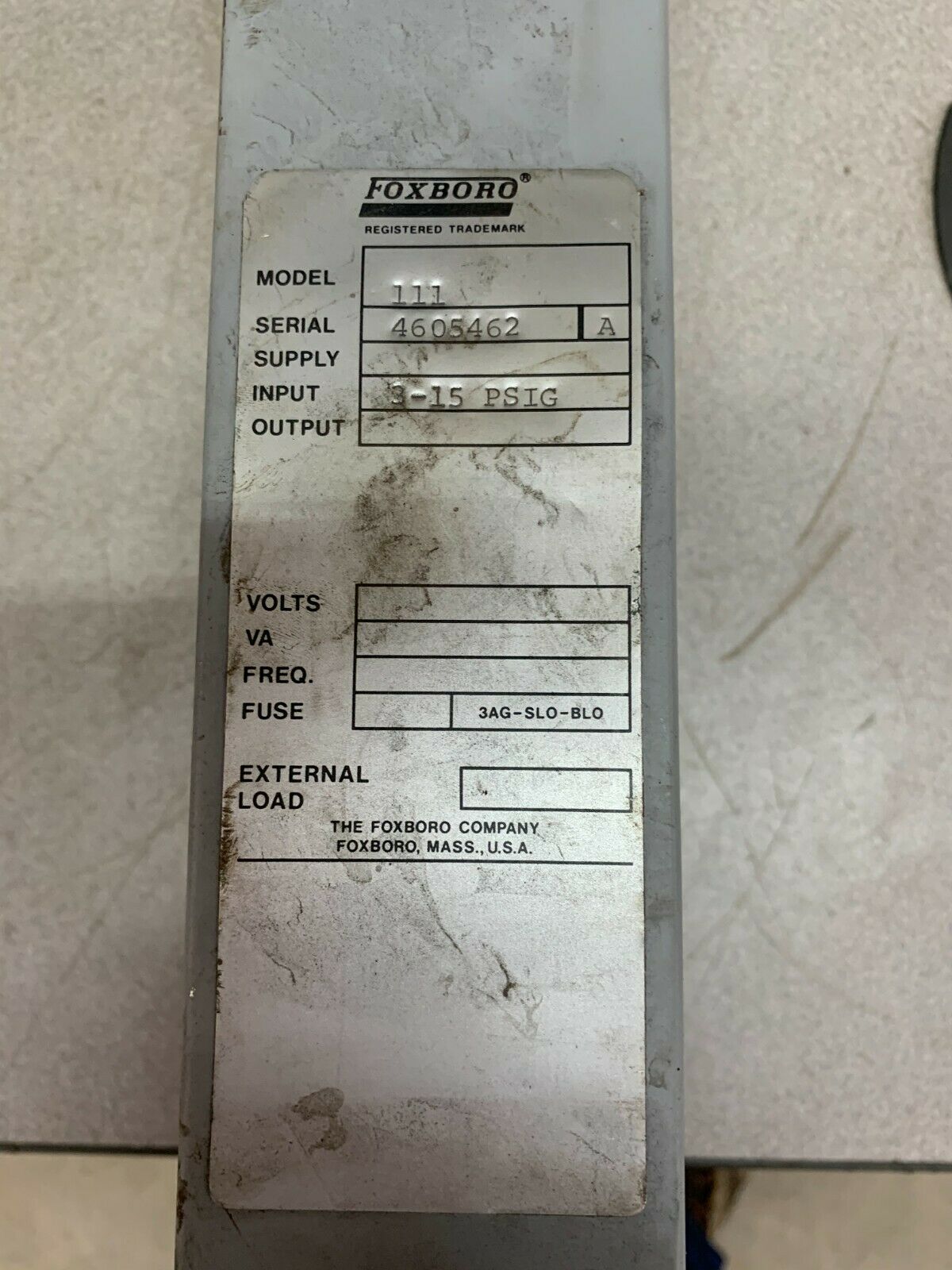 USED FOXBORO INDICATOR CONTROLLER 111